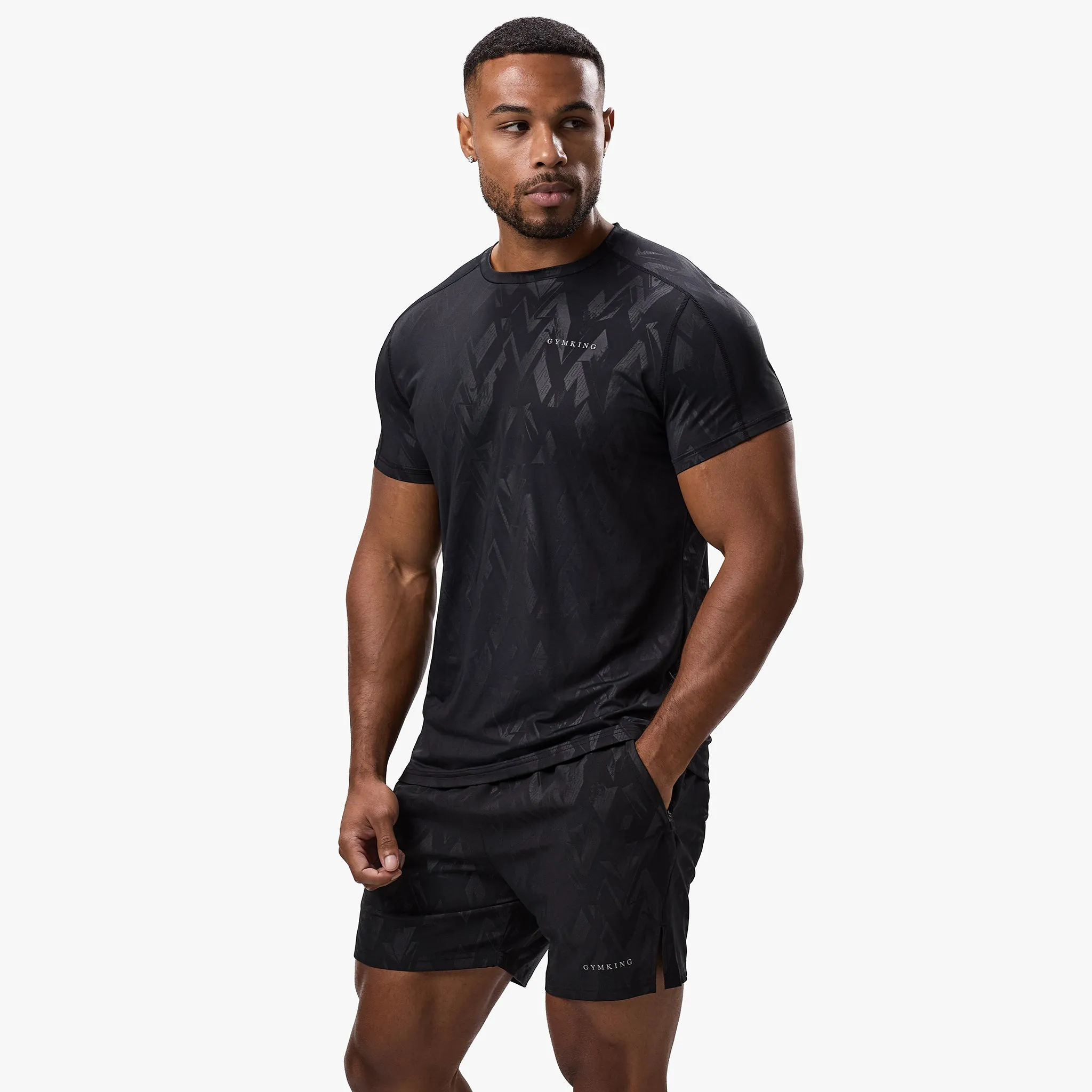Gym King Debossed Peak Tee - Black sold by The Gym King product image thumbnail 2