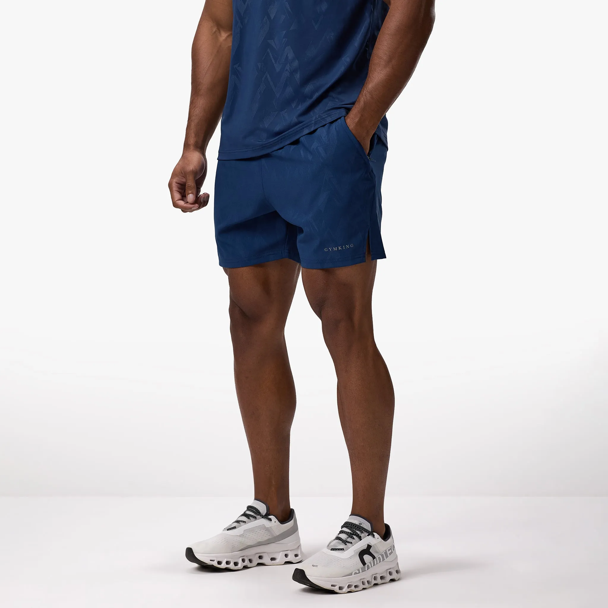 Gym King Debossed Peak Short - Deep Cobalt sold by The Gym King product image thumbnail 2