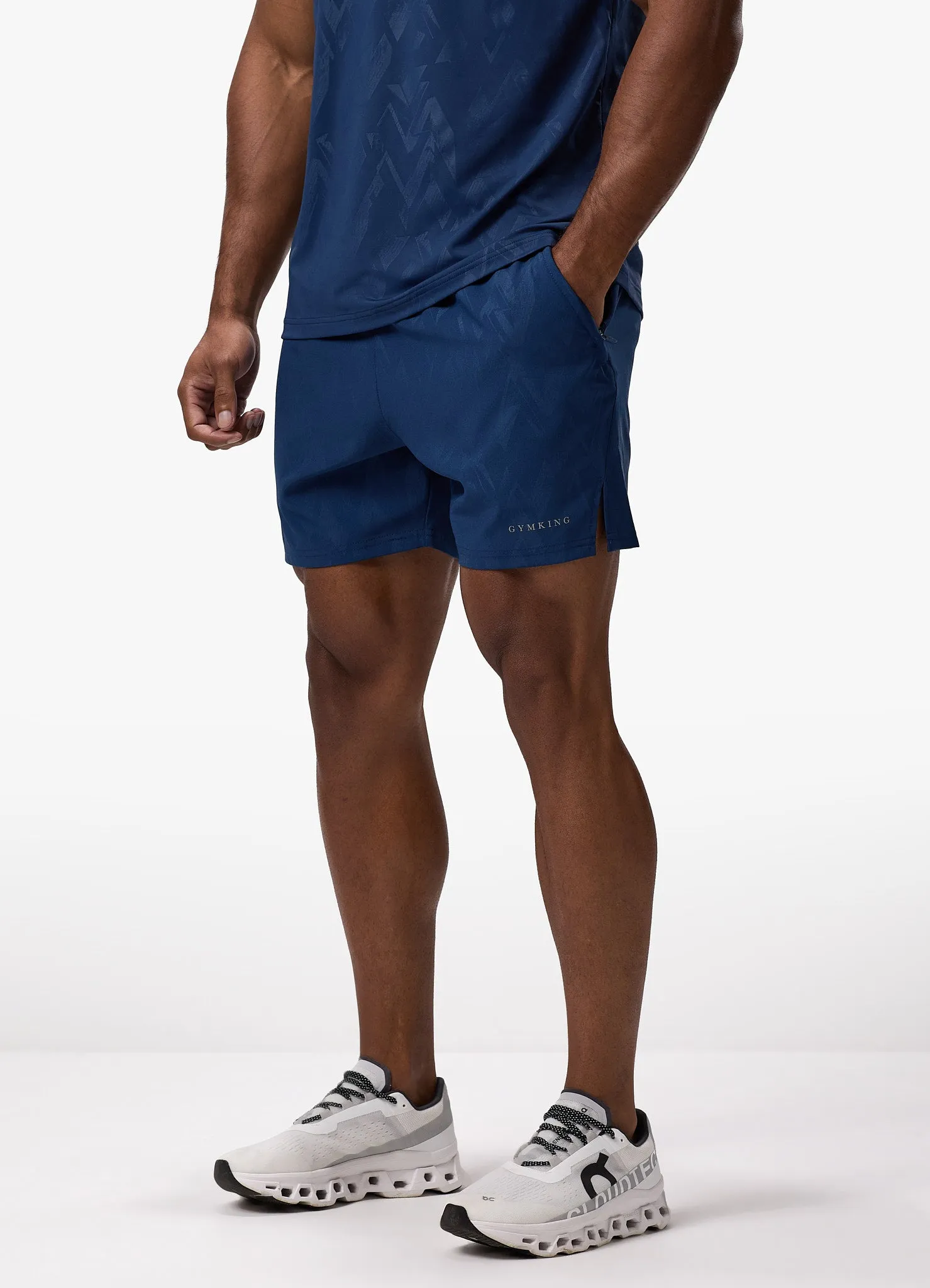 Gym King Debossed Peak Short - Deep Cobalt sold by The Gym King