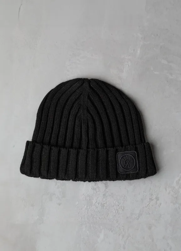 Gym King Rib Knit Beanie - Black sold by The Gym King