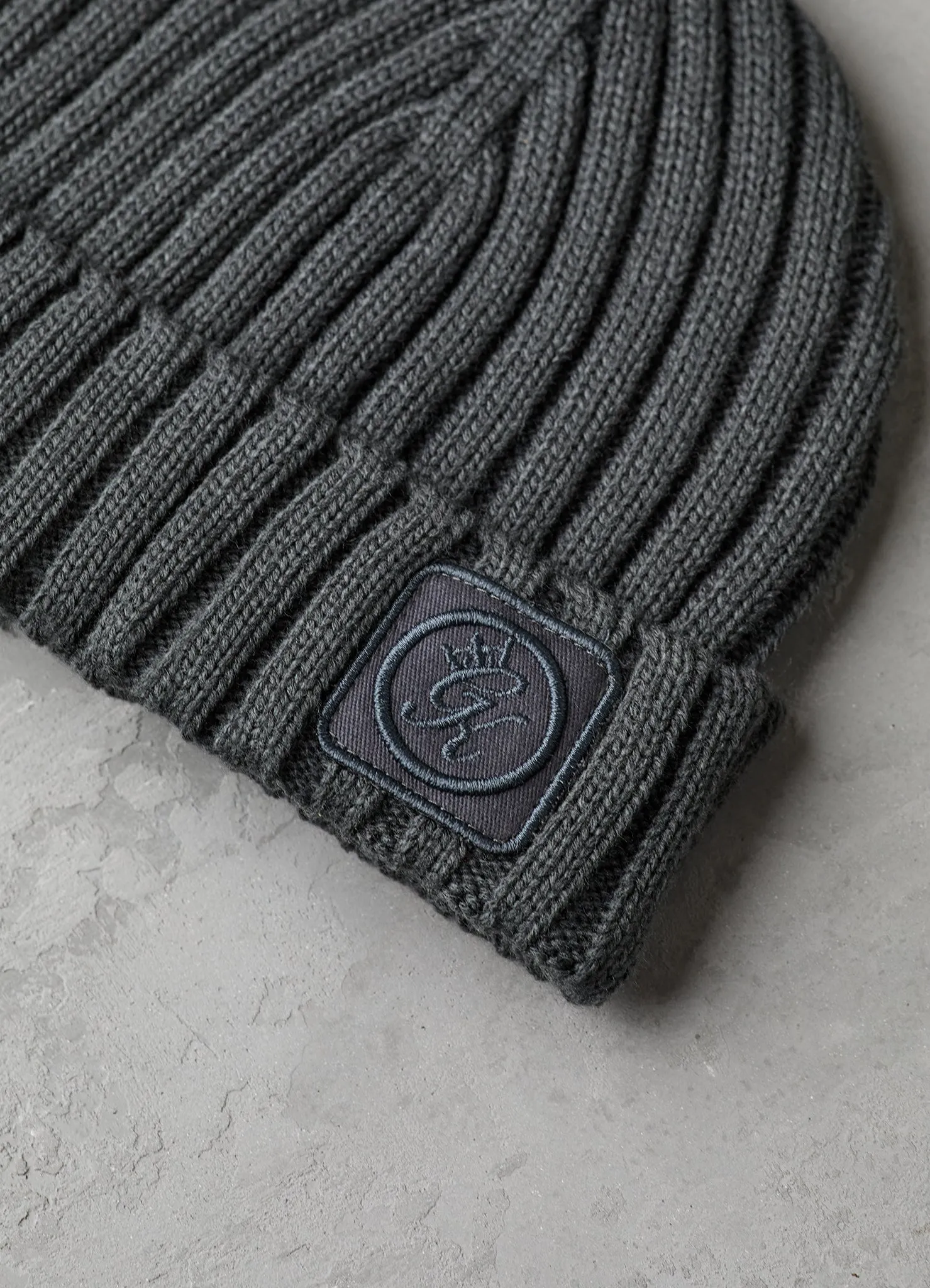 Gym King Rib Knit Beanie - Grey sold by The Gym King product image thumbnail 4