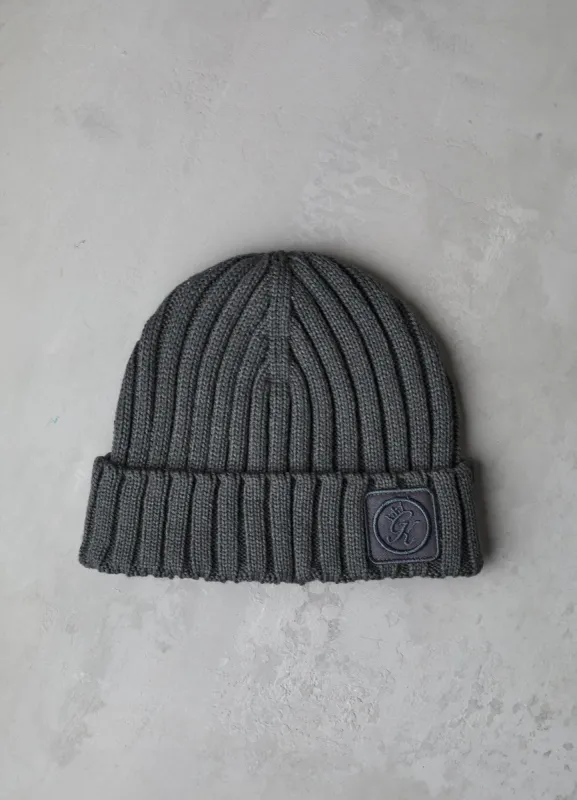 Gym King Rib Knit Beanie - Grey made by The Gym King
