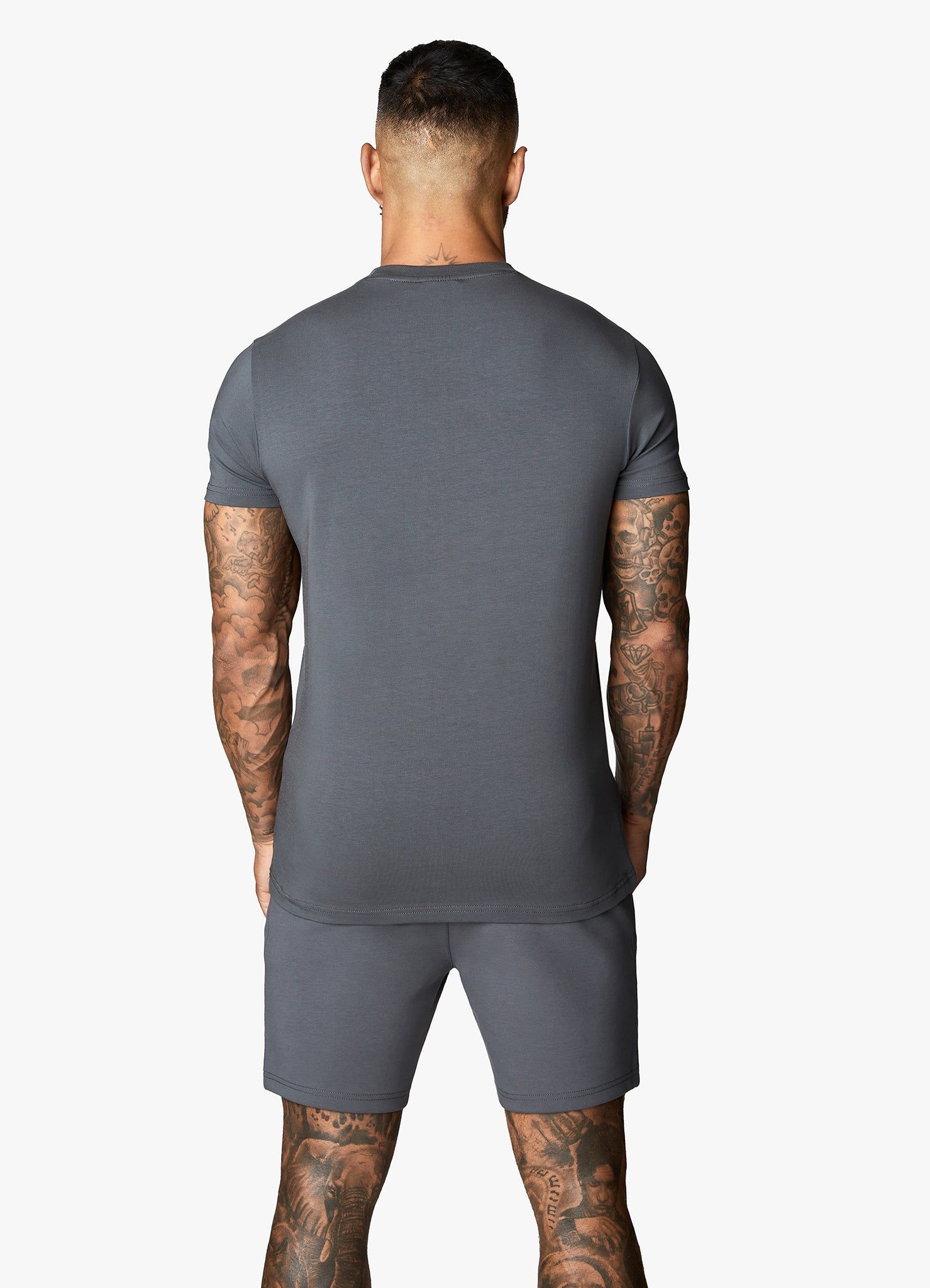 Gym King Linear Print Tee - Graphite sold by The Gym King product image thumbnail 4