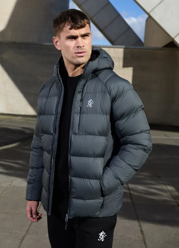 Gym King Limit Puffer Jacket - Grey sold by The Gym King