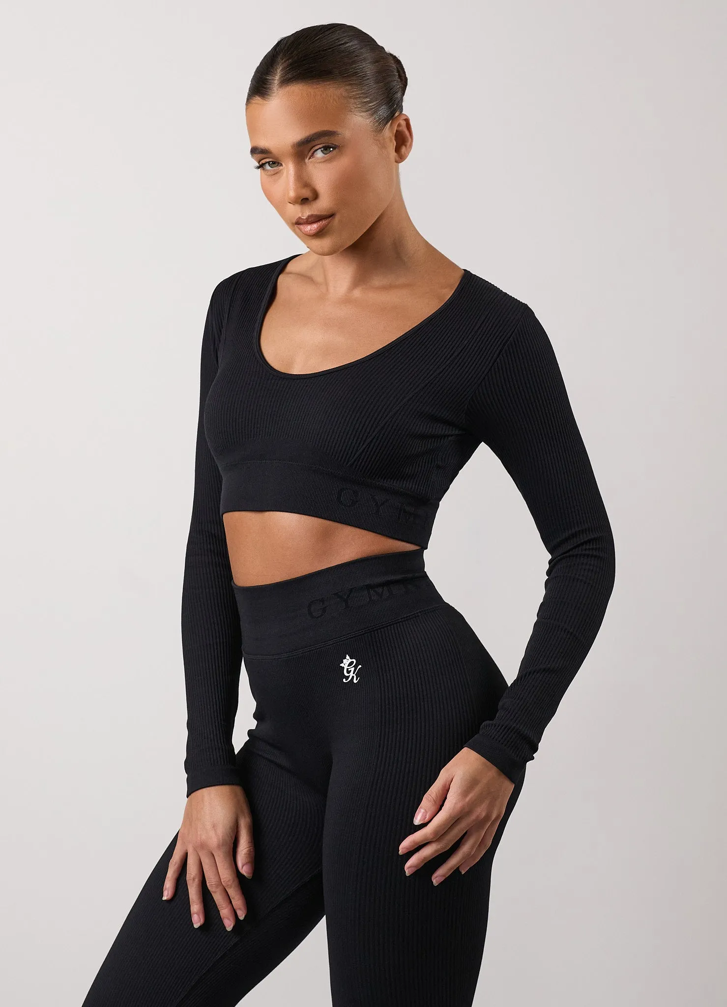 Gym King Formation Long Sleeve Tee - Black sold by The Gym King