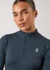 Gym King Formation Rib Longline 1/4 Zip Funnel - Deep Slate Blue sold by The Gym King