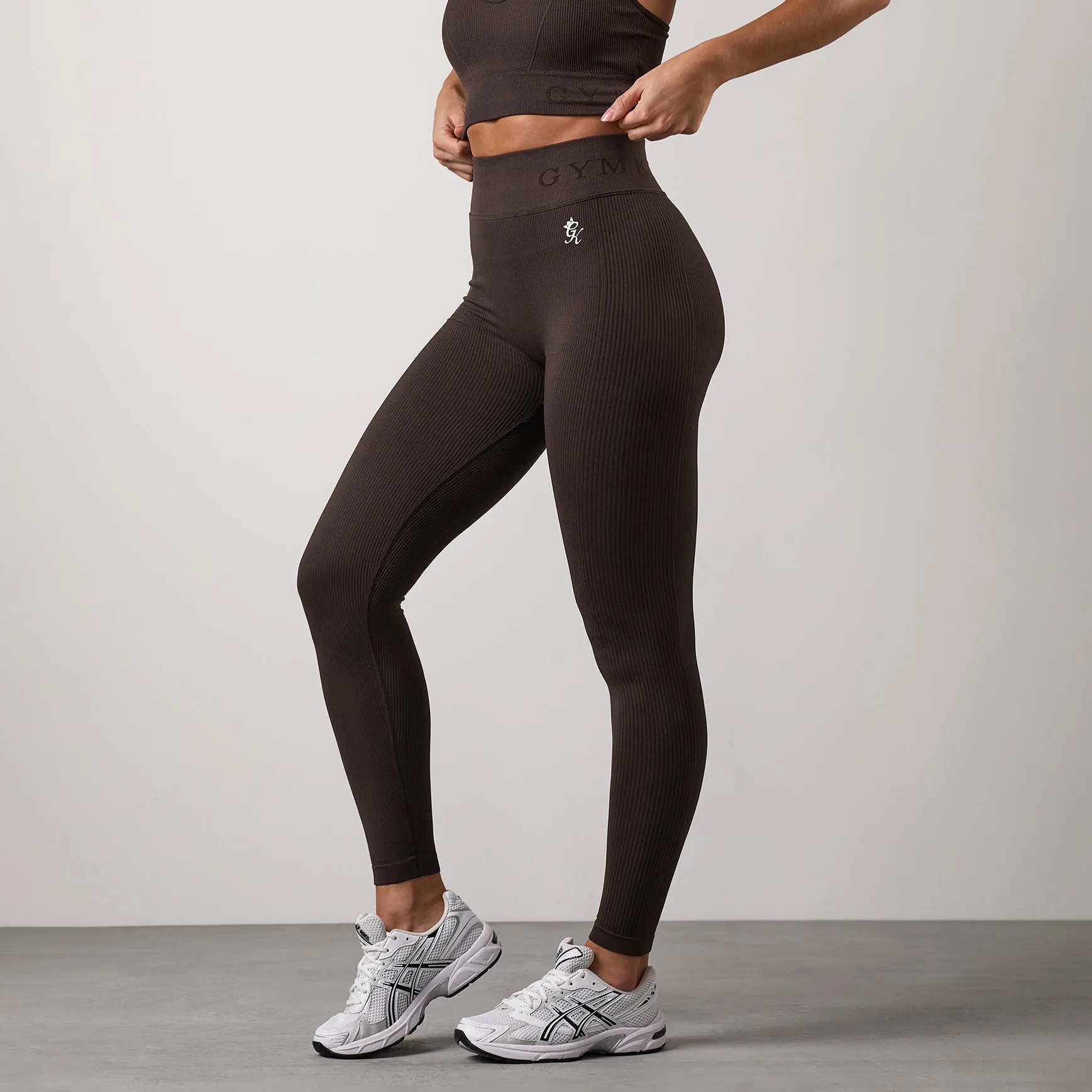 Gym King Formation Rib Legging - Cocoa sold by The Gym King product image thumbnail 2