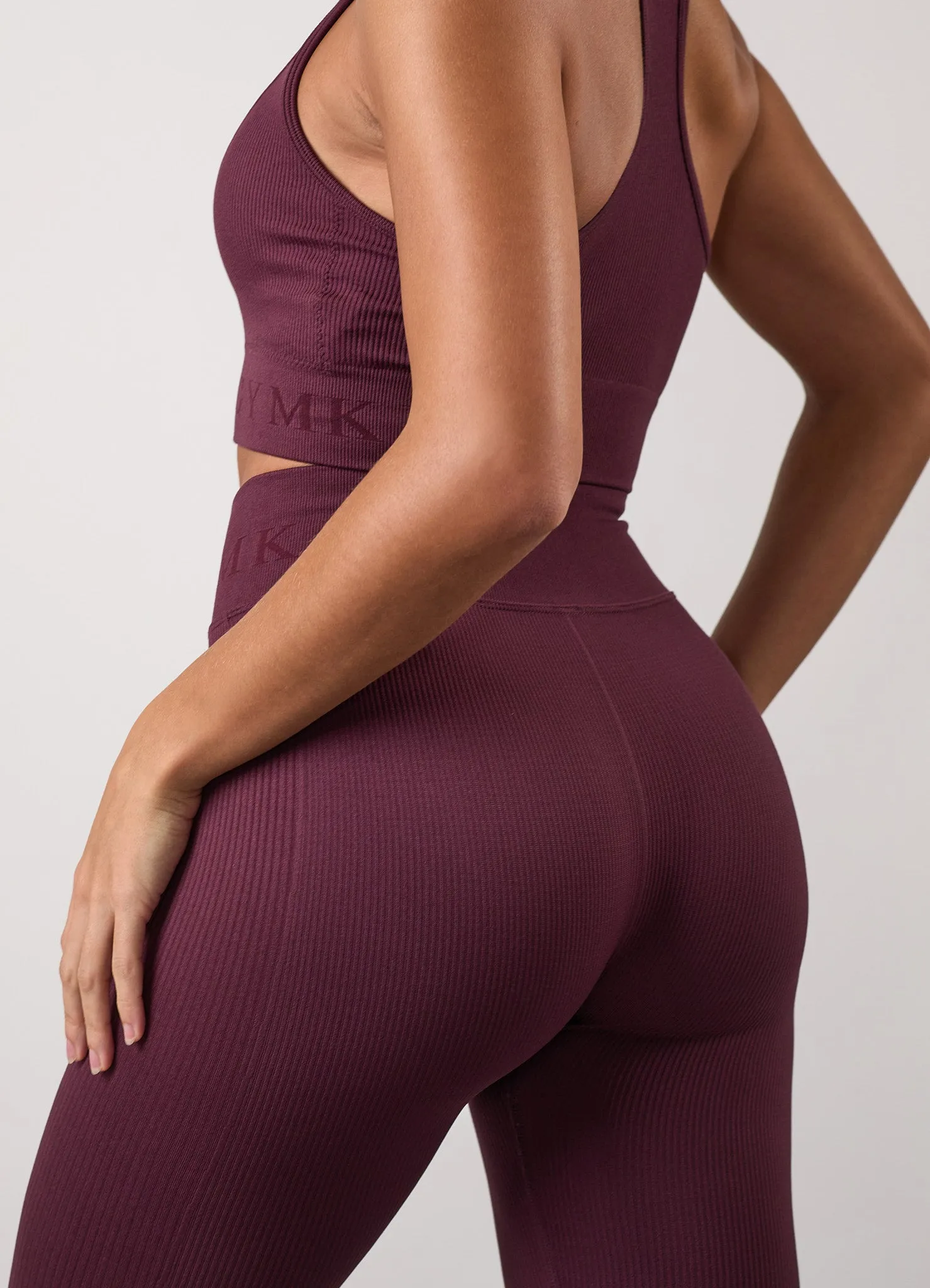 Gym King Formation Rib Legging - Fig sold by The Gym King product image thumbnail 4