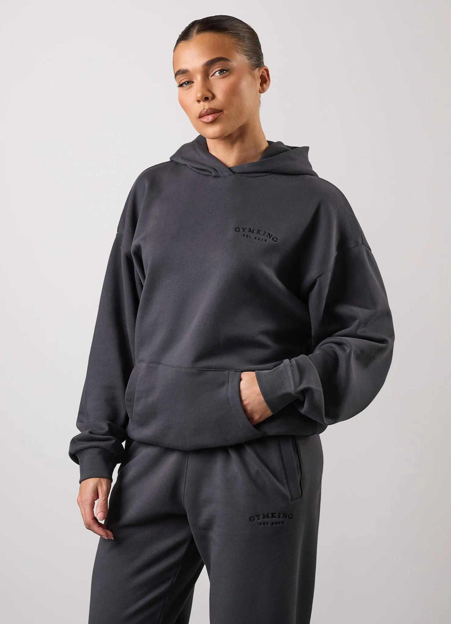 Gym King Compose Oversized Hood - Dark Pewter sold by The Gym King