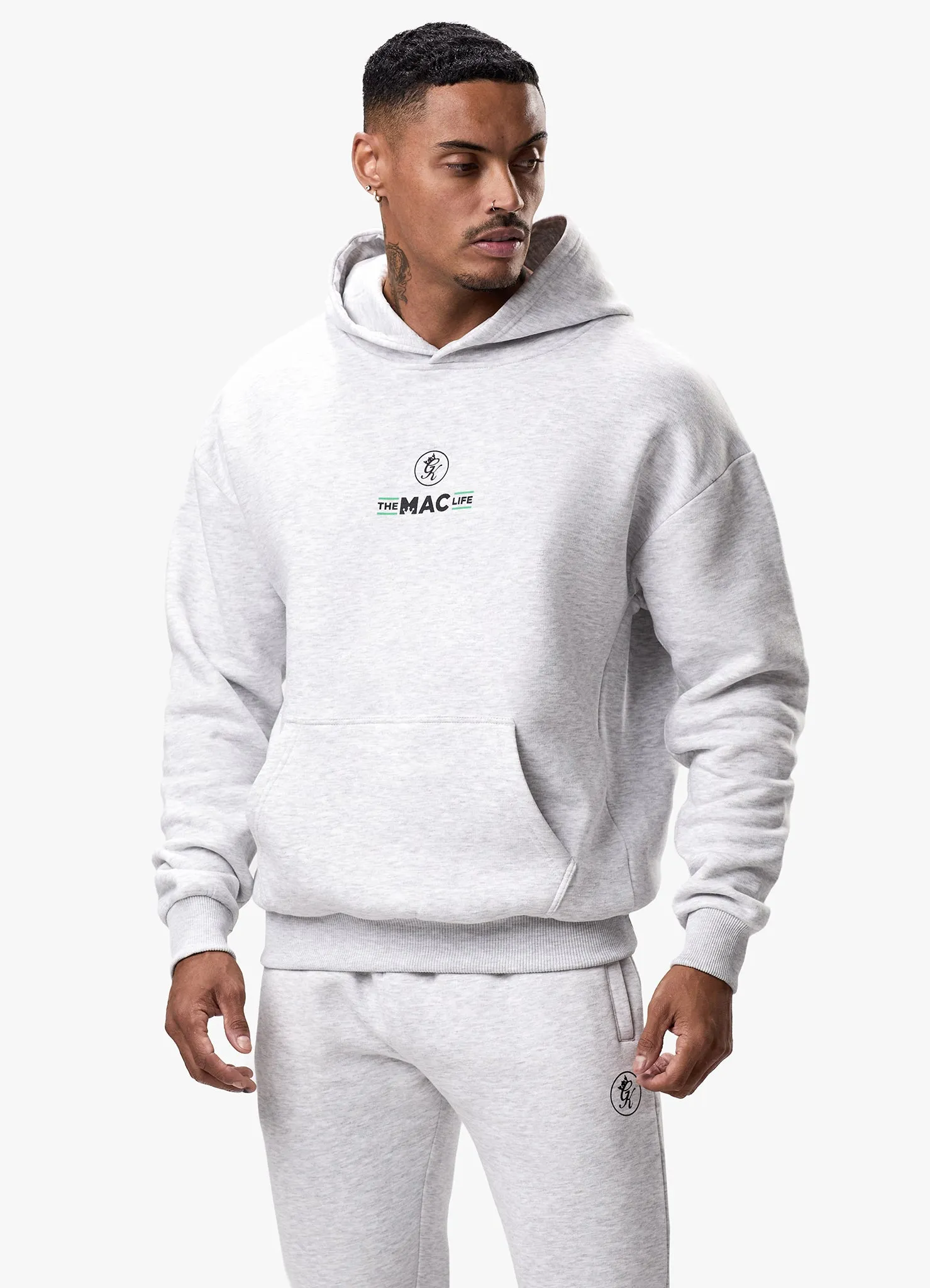 Gym King TML Fleece Tracksuit - Snow Marl sold by The Gym King product image thumbnail 4