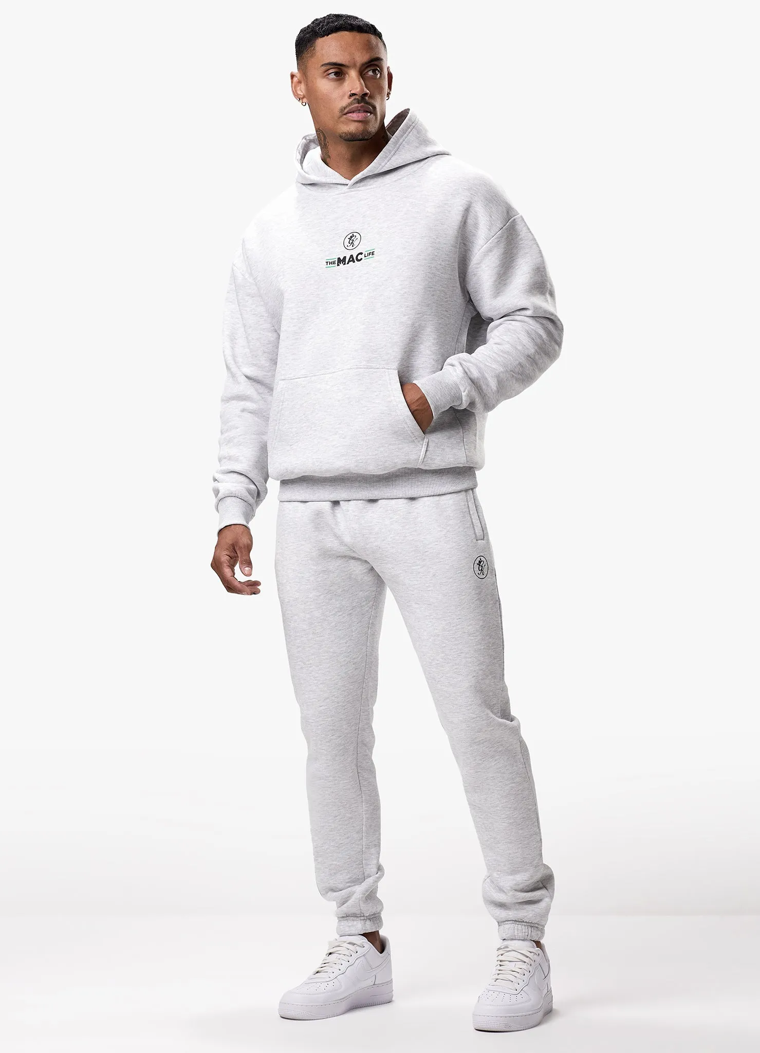 Gym King TML Fleece Tracksuit - Snow Marl sold by The Gym King product image thumbnail 3