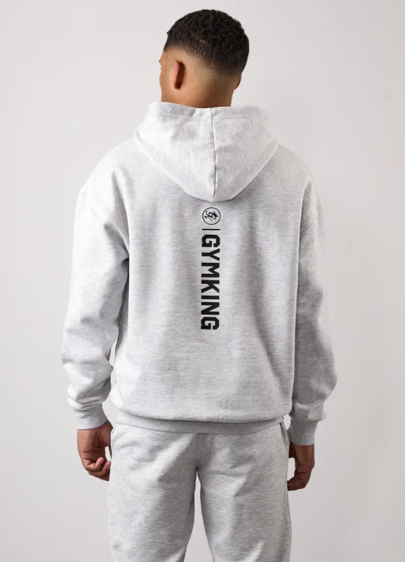 Gym King Aventus Fleece Hood - Snow Marl sold by The Gym King