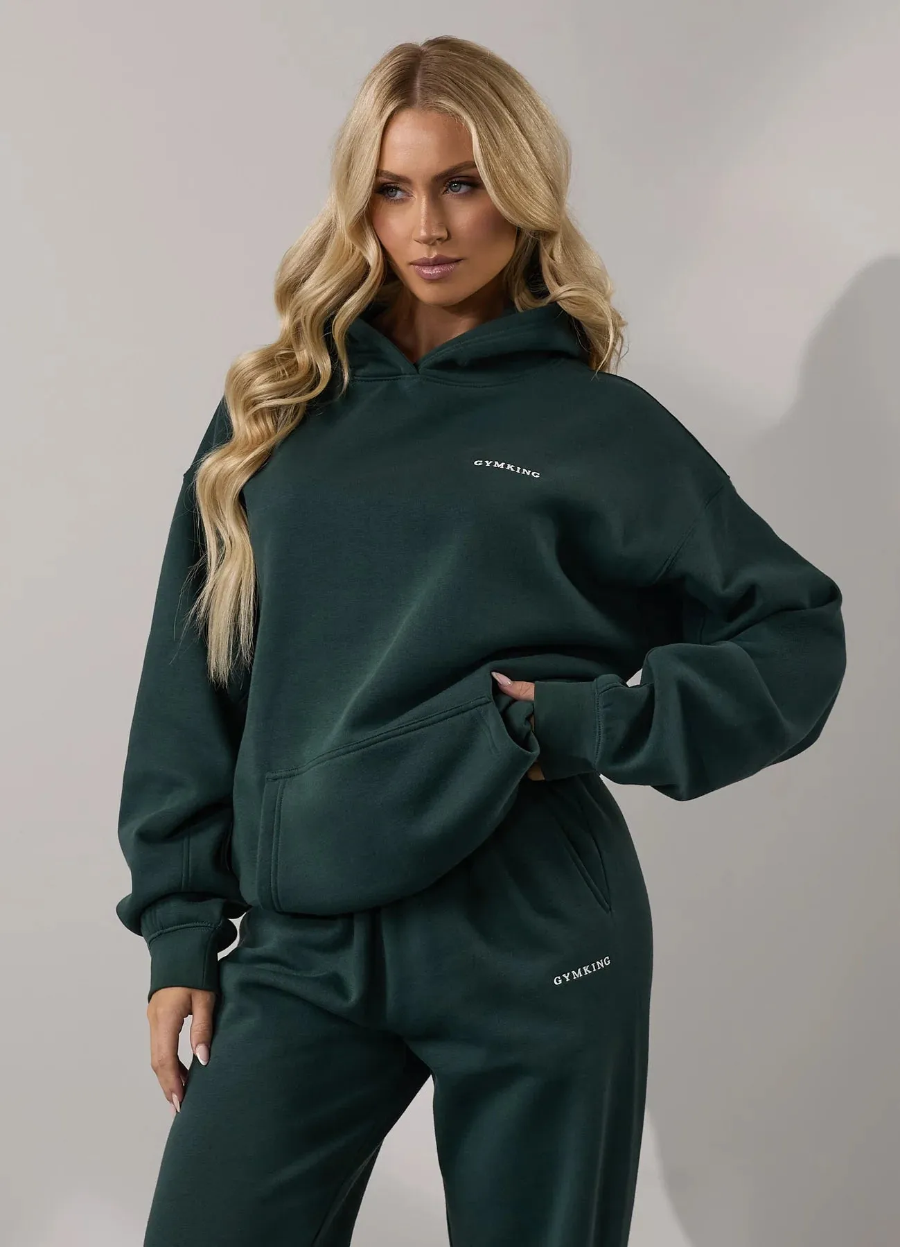Gym King 365 Relaxed Fit Hood Tracksuit - Deep Forest Green sold by The Gym King product image thumbnail 3