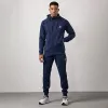 Gym King Full Zip Poly Tracksuit - Navy sold by The Gym King