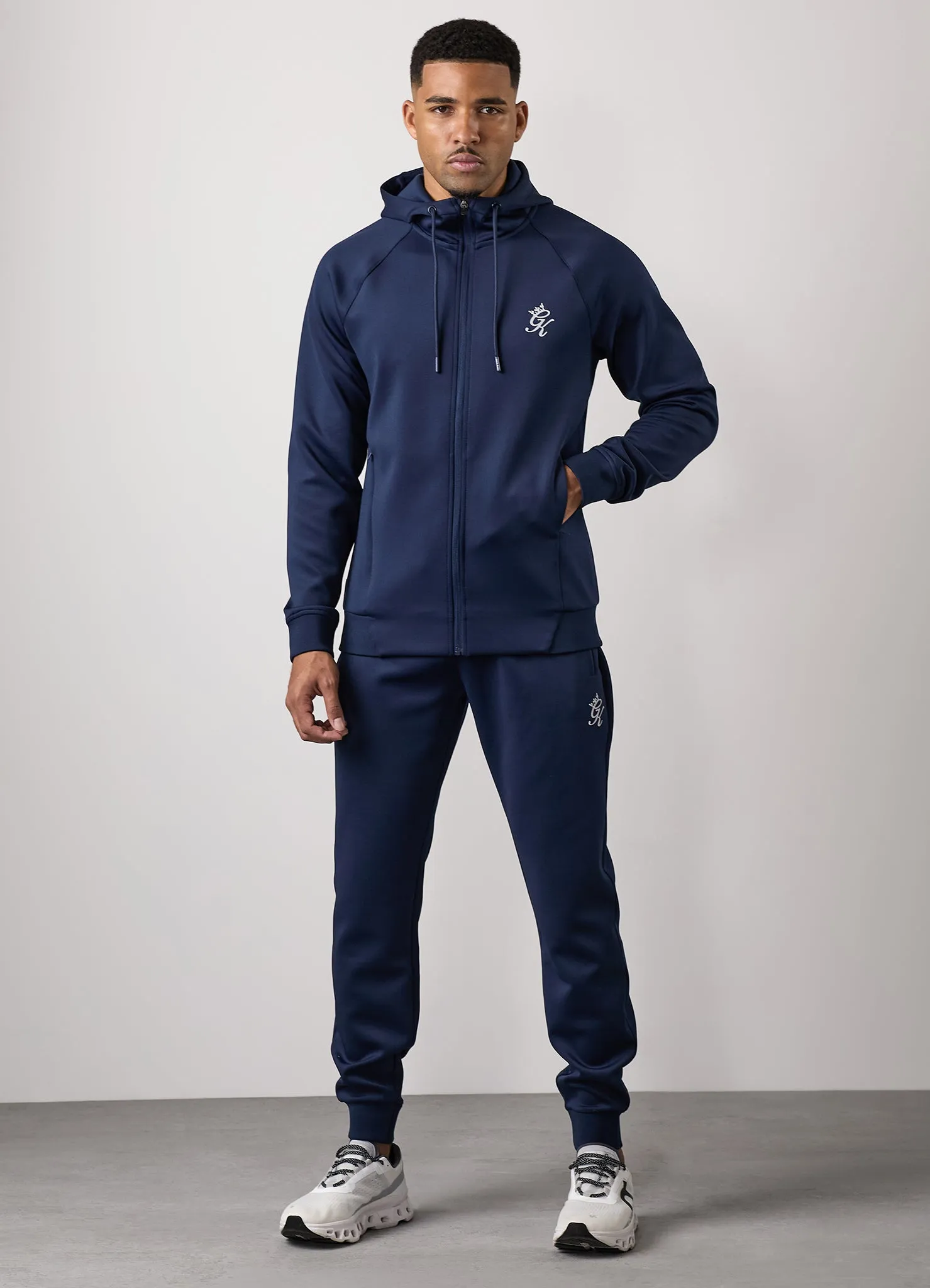 Gym King Full Zip Poly Tracksuit - Navy sold by The Gym King