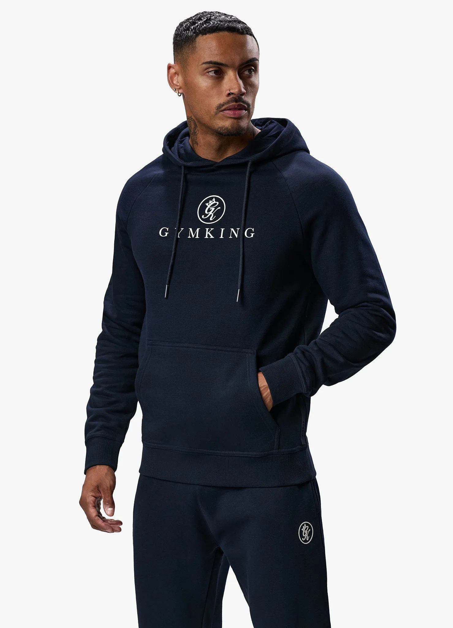 Gym King Pro Logo Hood Tracksuit - Navy sold by The Gym King product image thumbnail 3