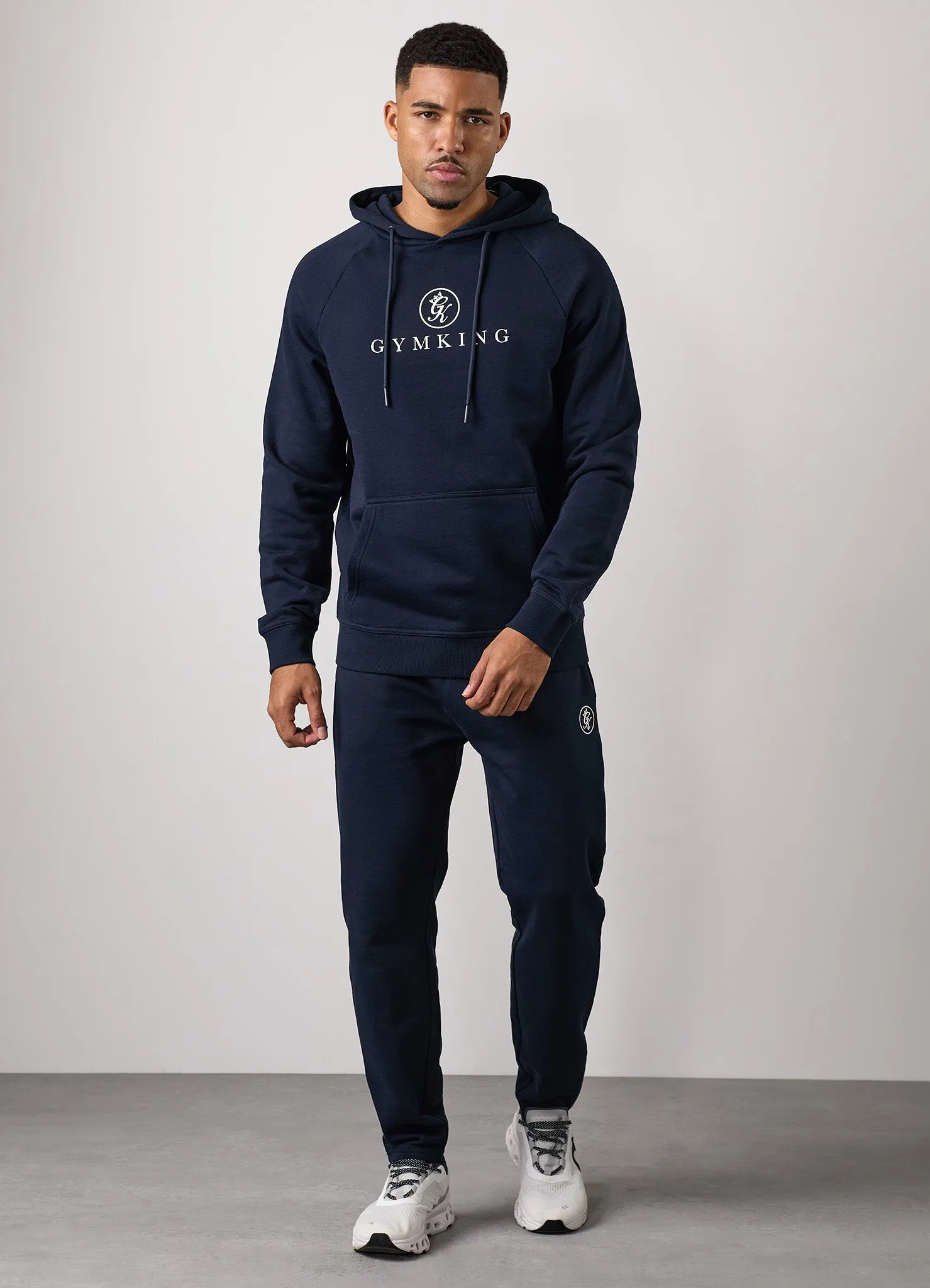 Gym King Pro Logo Hood Tracksuit - Navy sold by The Gym King