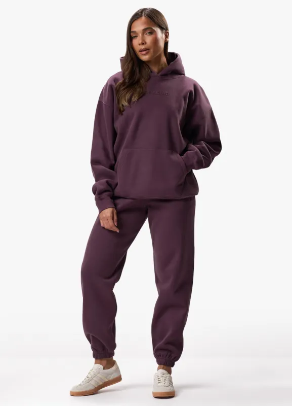 Gym King Luxe Hood Tracksuit - Deep Plum sold by The Gym King