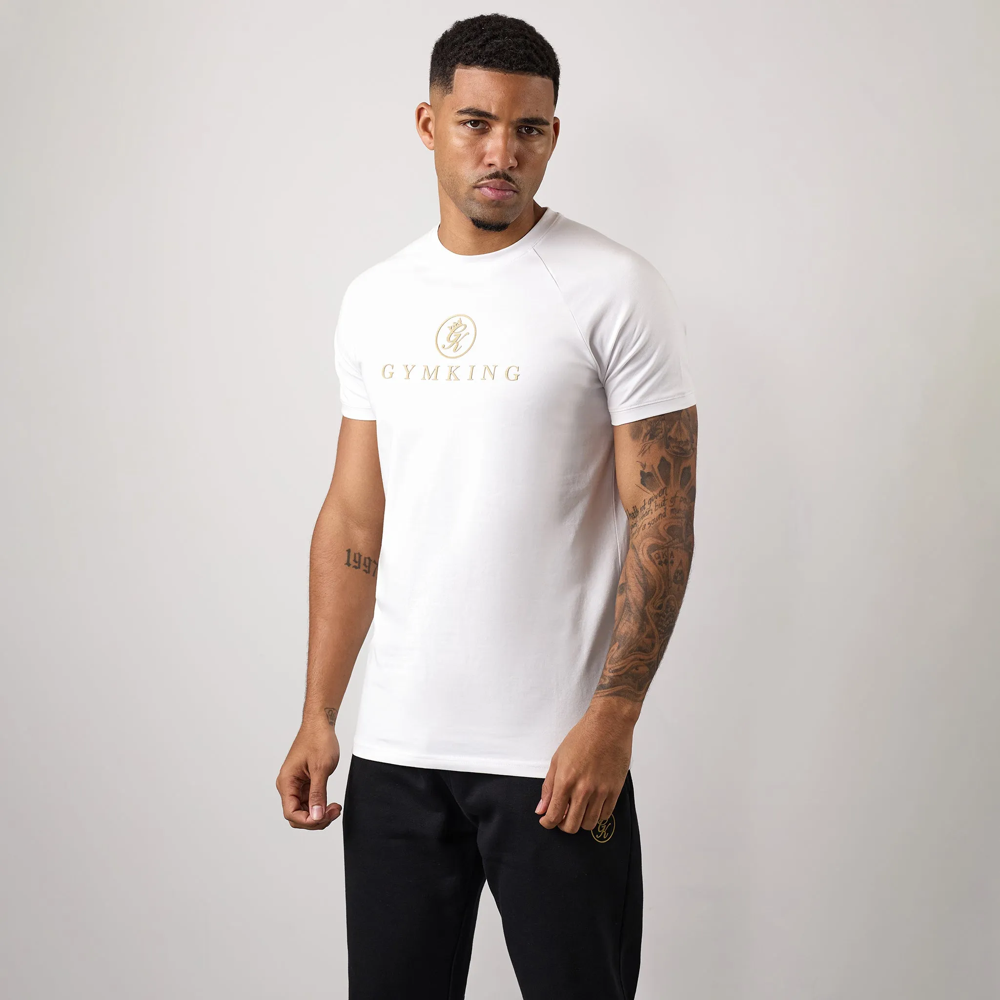 Gym King Pro Tee - White/Gold sold by The Gym King product image thumbnail 2