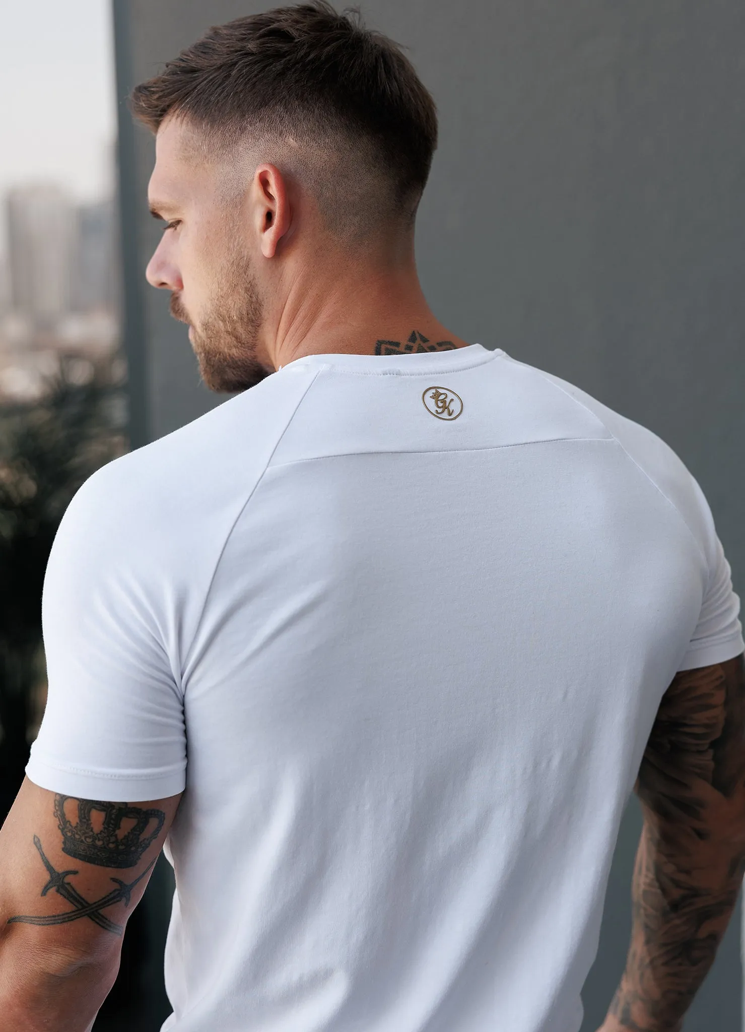 Gym King Pro Tee - White/Gold sold by The Gym King product image thumbnail 3