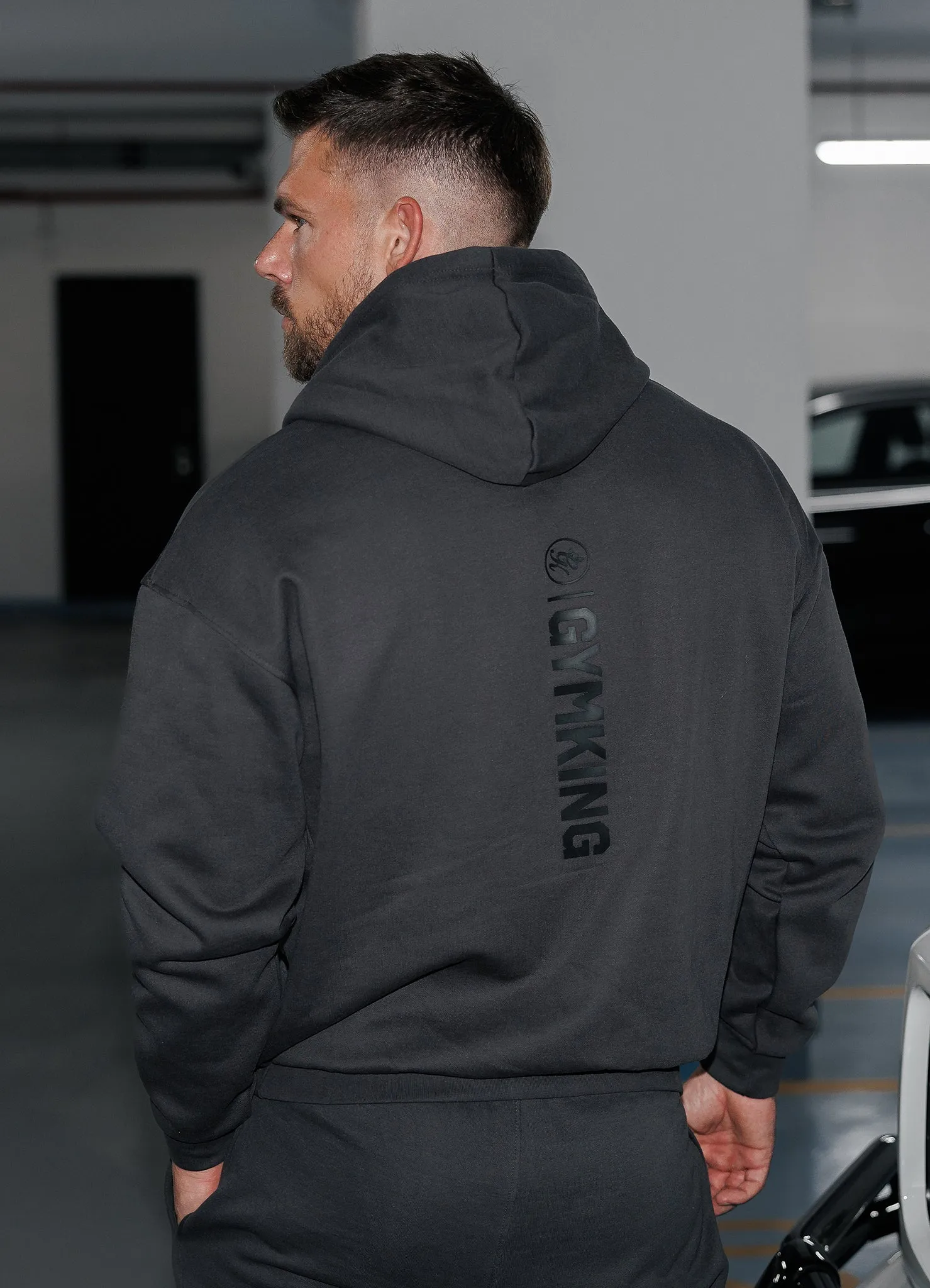 Gym King Aventus Fleece Hood - Dark Pewter sold by The Gym King