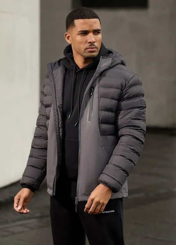 Gym King Summit Hybrid Jacket - Black/Grey sold by The Gym King