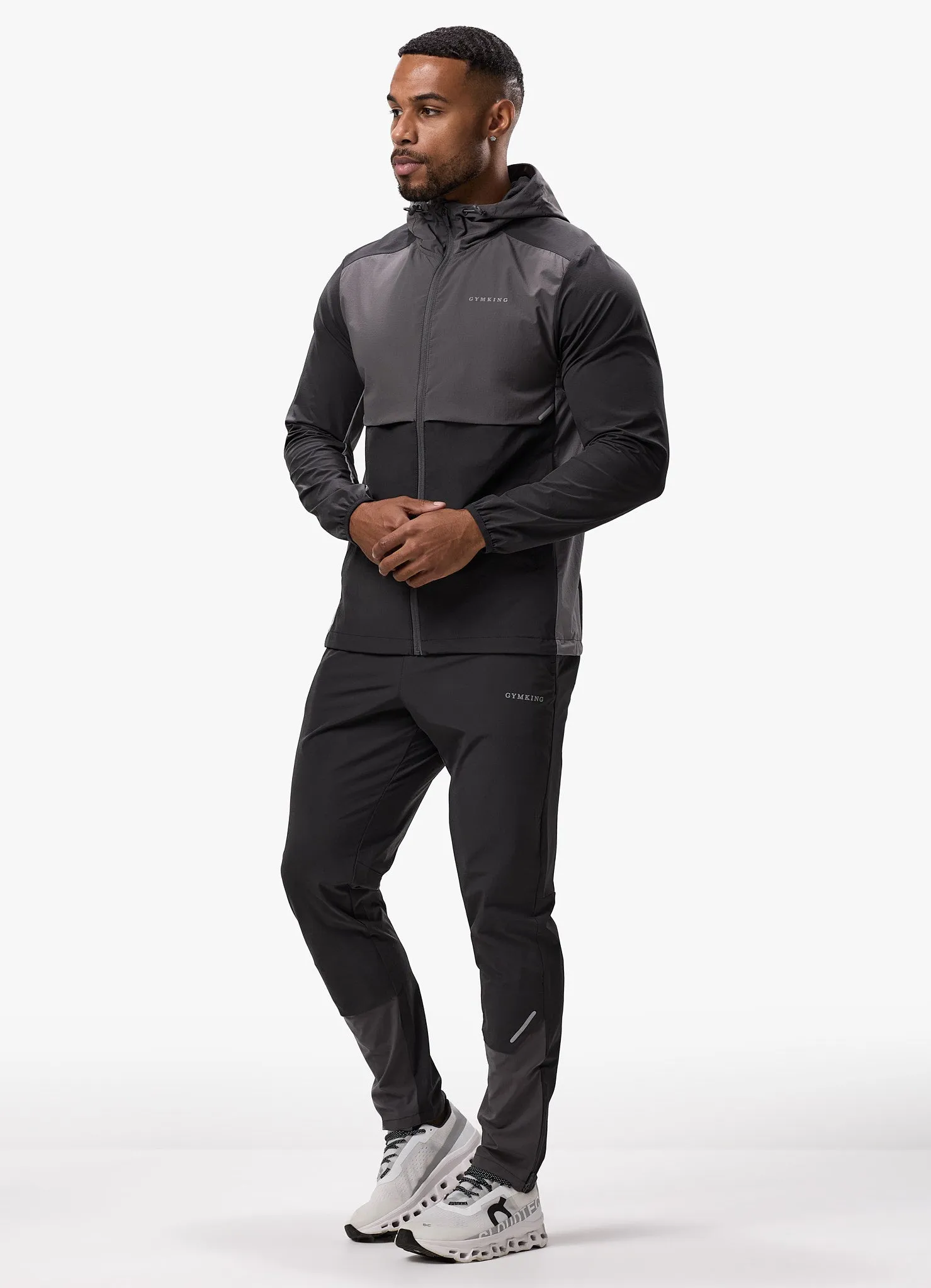 Gym King Advance Tracksuit - Black/Fossil Grey sold by The Gym King