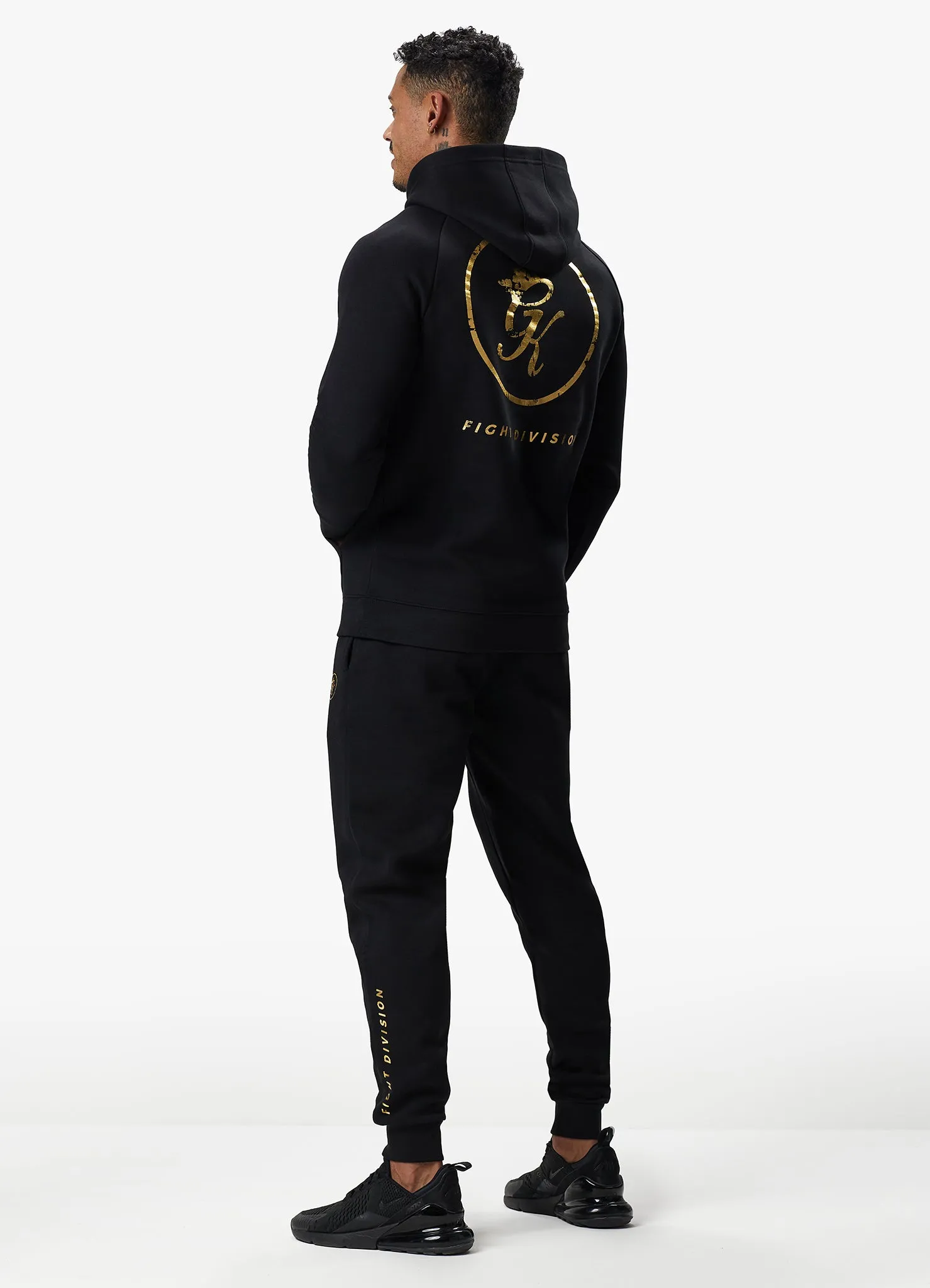 Gym King Fight Division Hood - Black/Gold sold by The Gym King