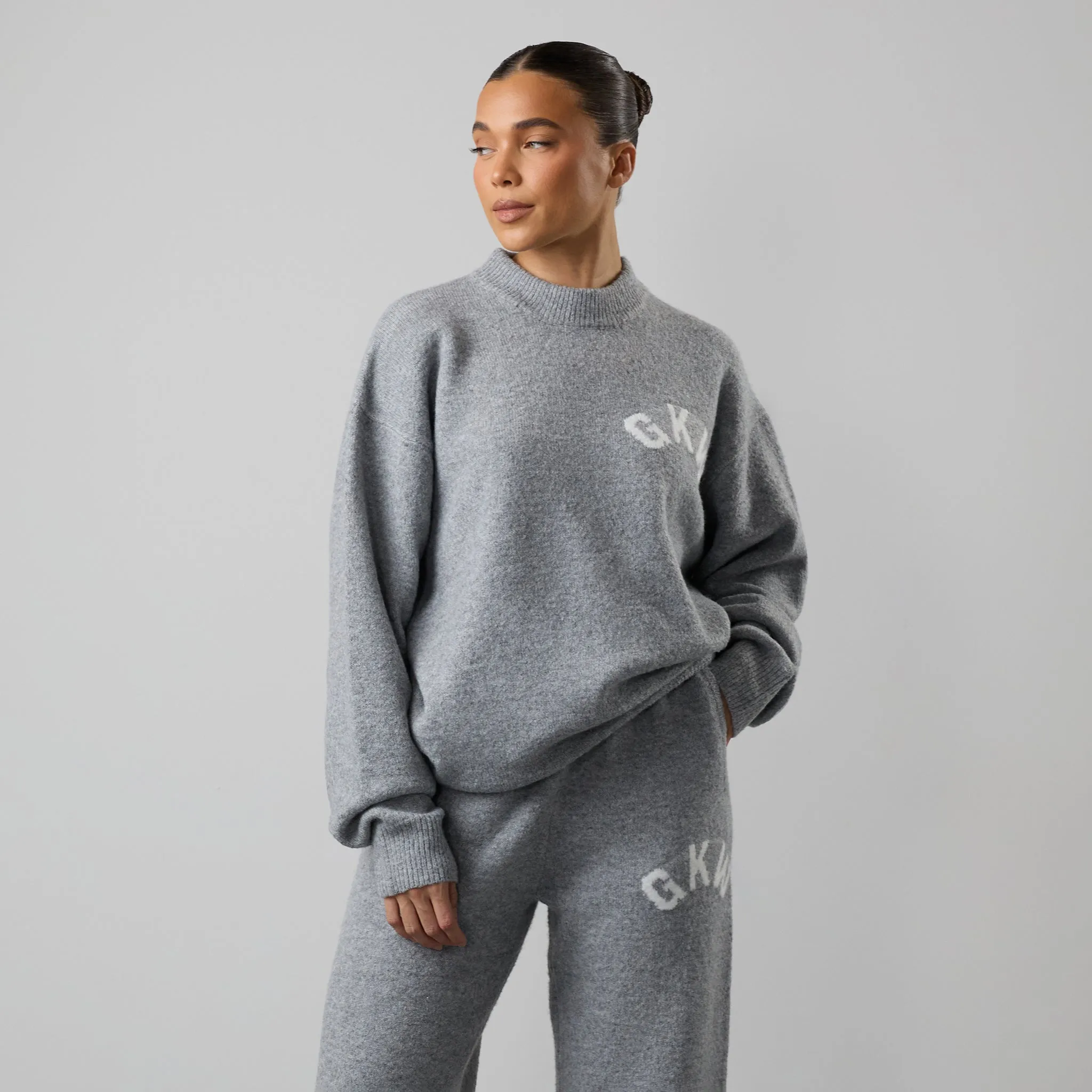 Gym King Restore Knitted Crew - Grey Marl sold by The Gym King product image thumbnail 2