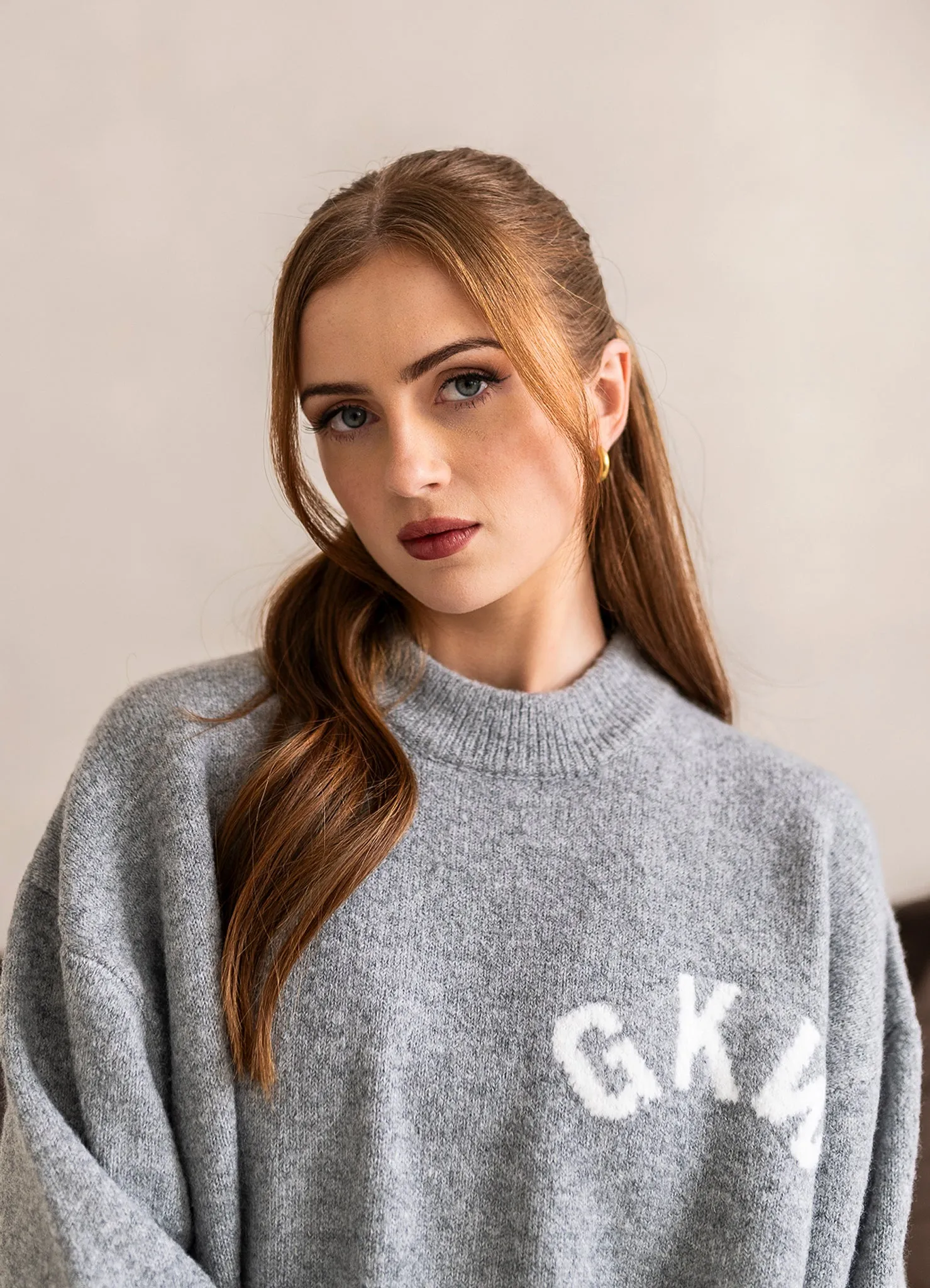 Gym King Restore Knitted Crew - Grey Marl sold by The Gym King product image thumbnail 3