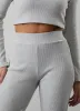 Gym King Serenity Rib Flared Split Hem Trouser - Grey Marl sold by The Gym King
