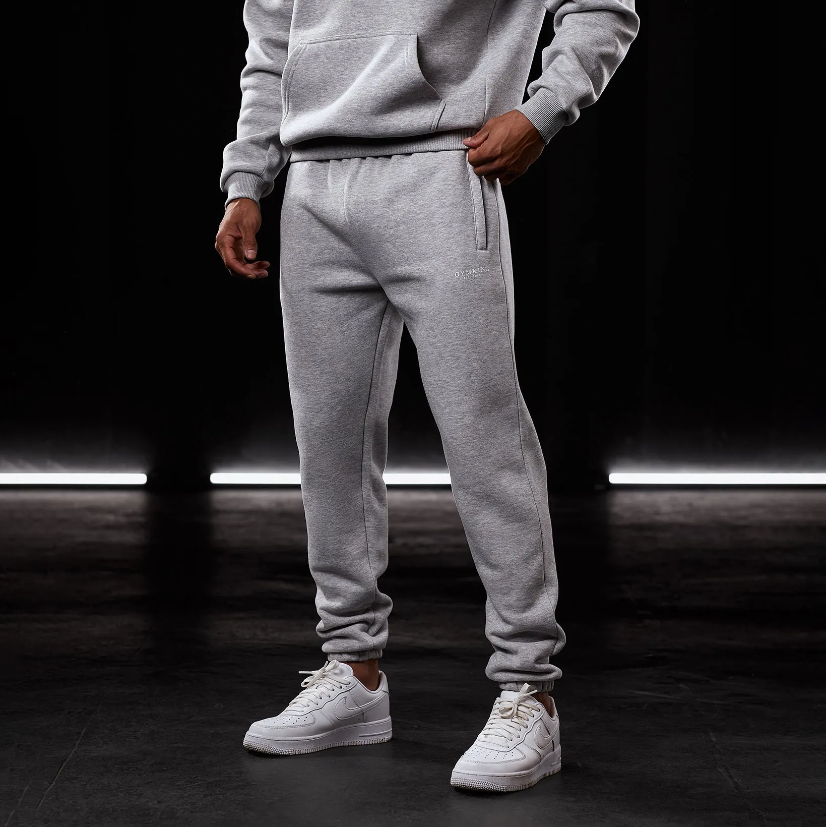 Gym King Oversized Logo Jogger - Light Grey Marl sold by The Gym King product image thumbnail 2
