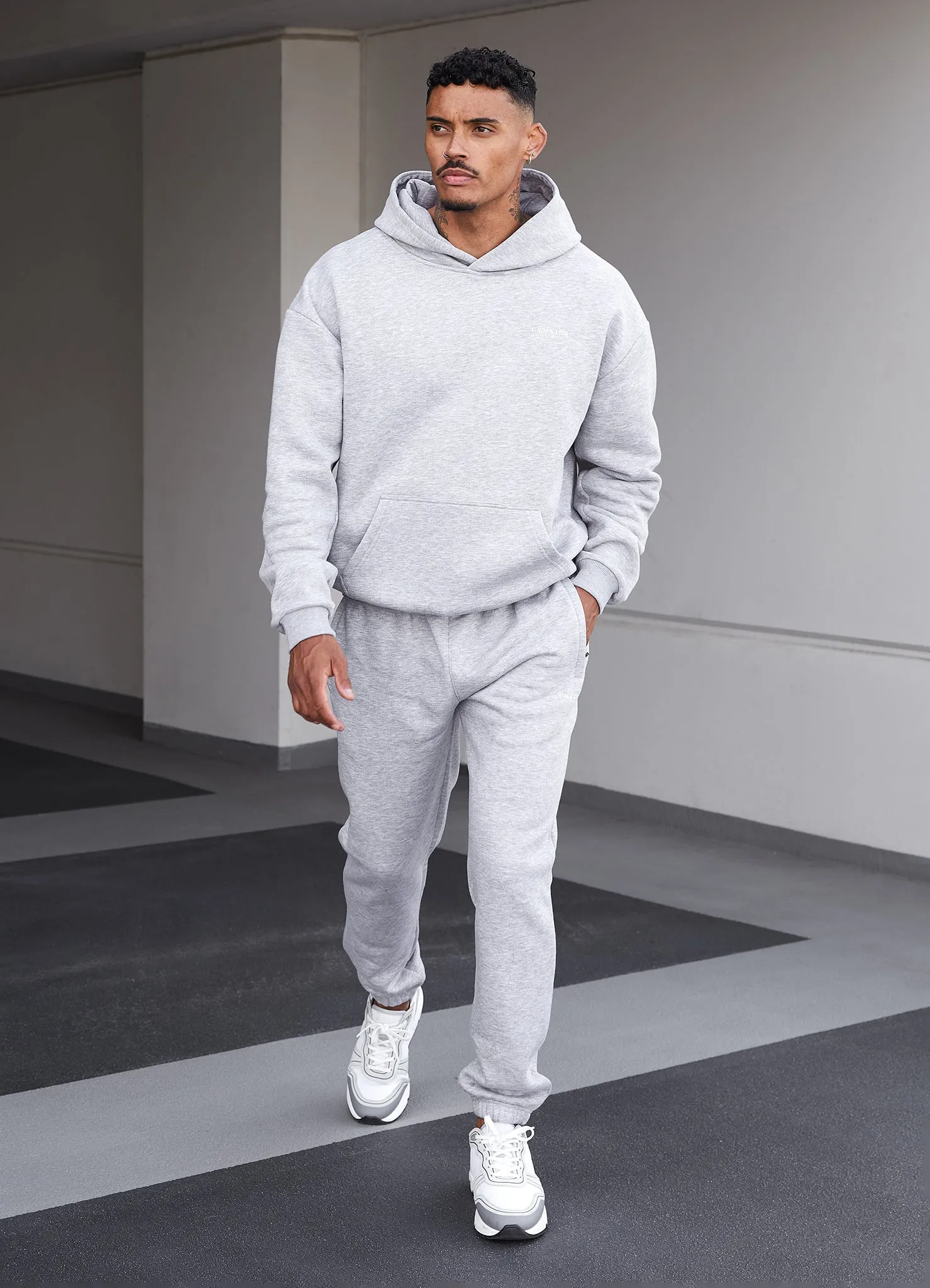 Gym King Oversized Logo Jogger - Light Grey Marl sold by The Gym King product image thumbnail 3