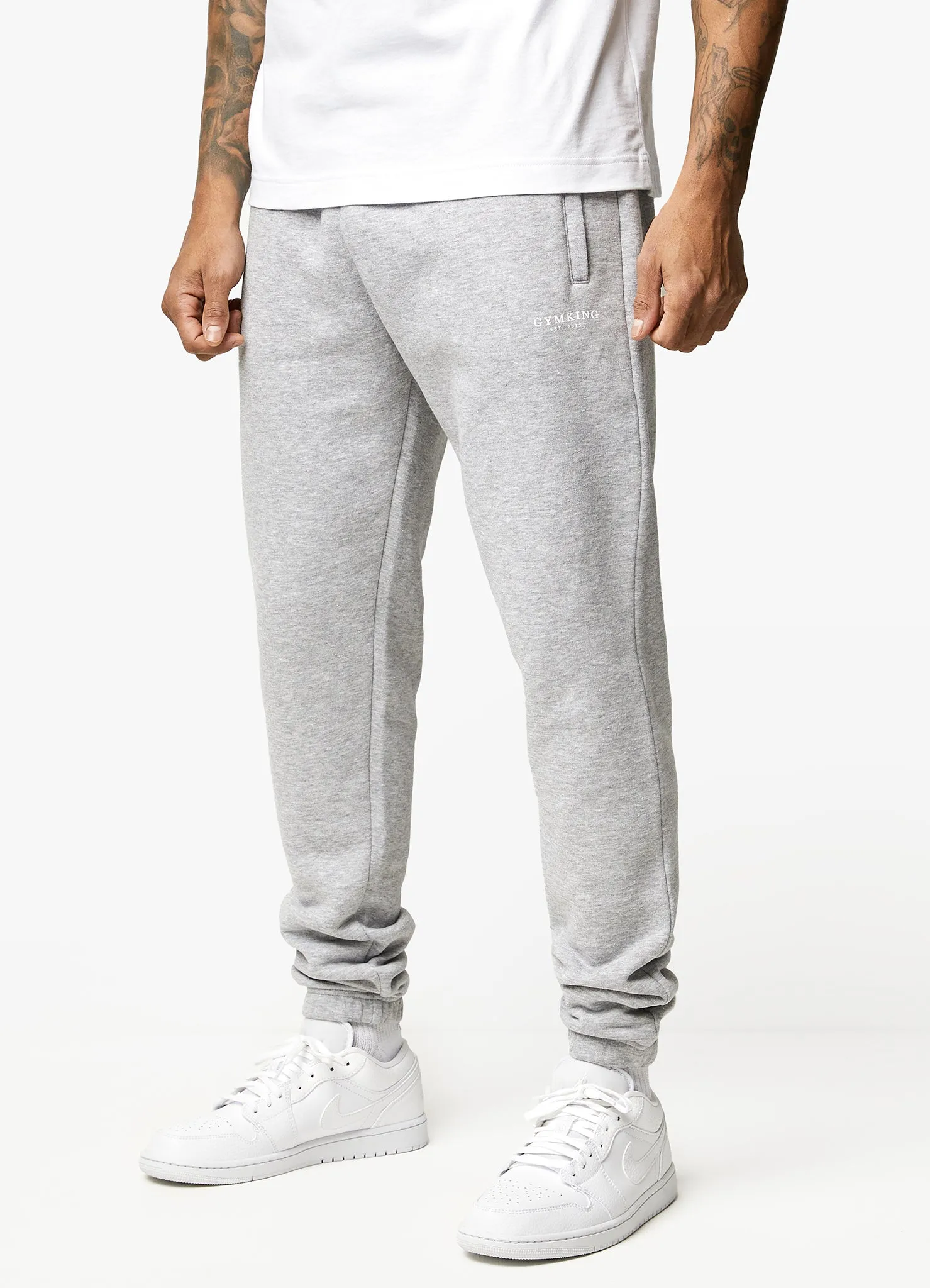 Gym King Oversized Logo Jogger - Light Grey Marl sold by The Gym King product image thumbnail 4
