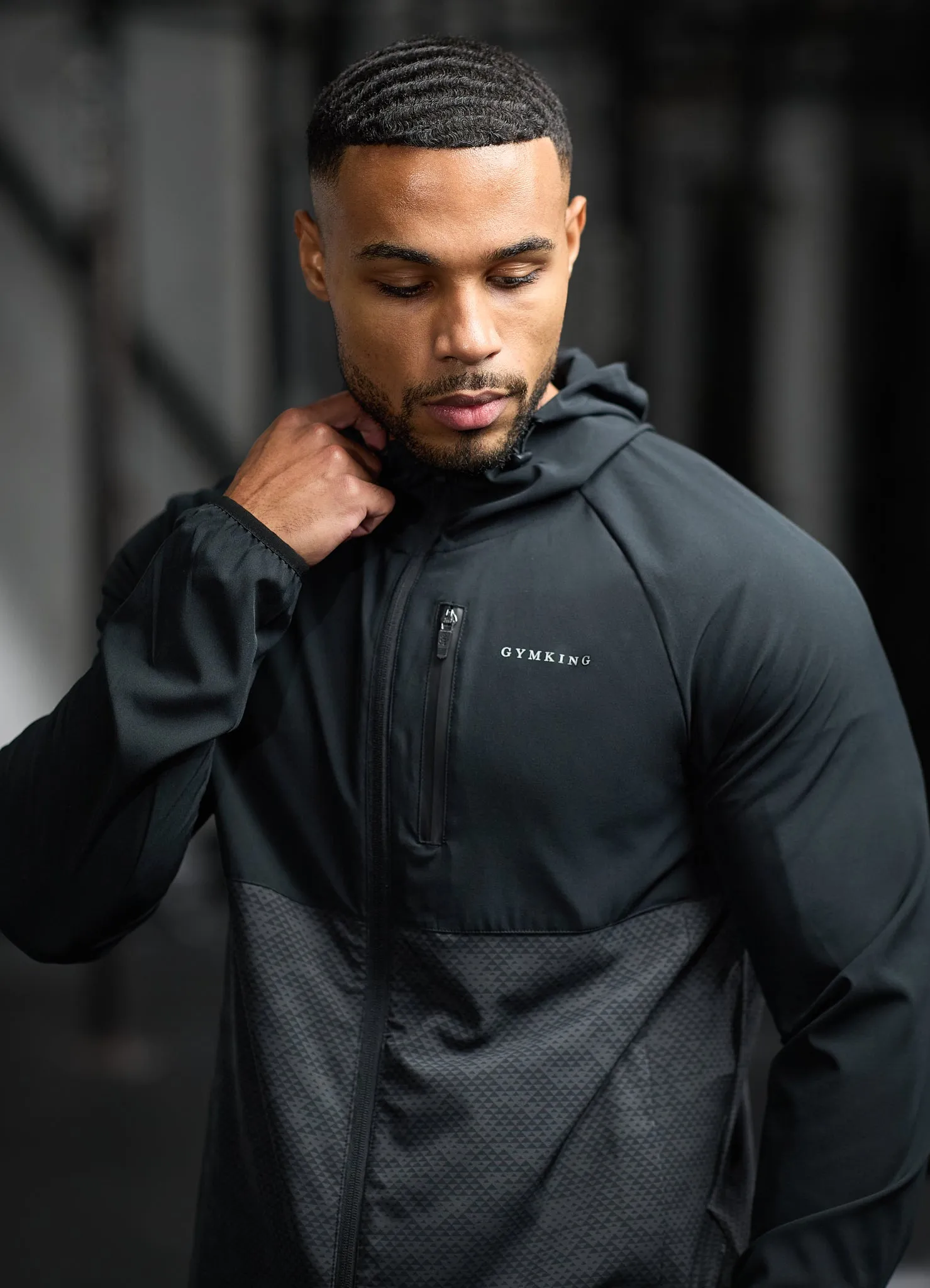 Gym King Enigma Full Zip Hood Tracksuit - Black sold by The Gym King product image thumbnail 5