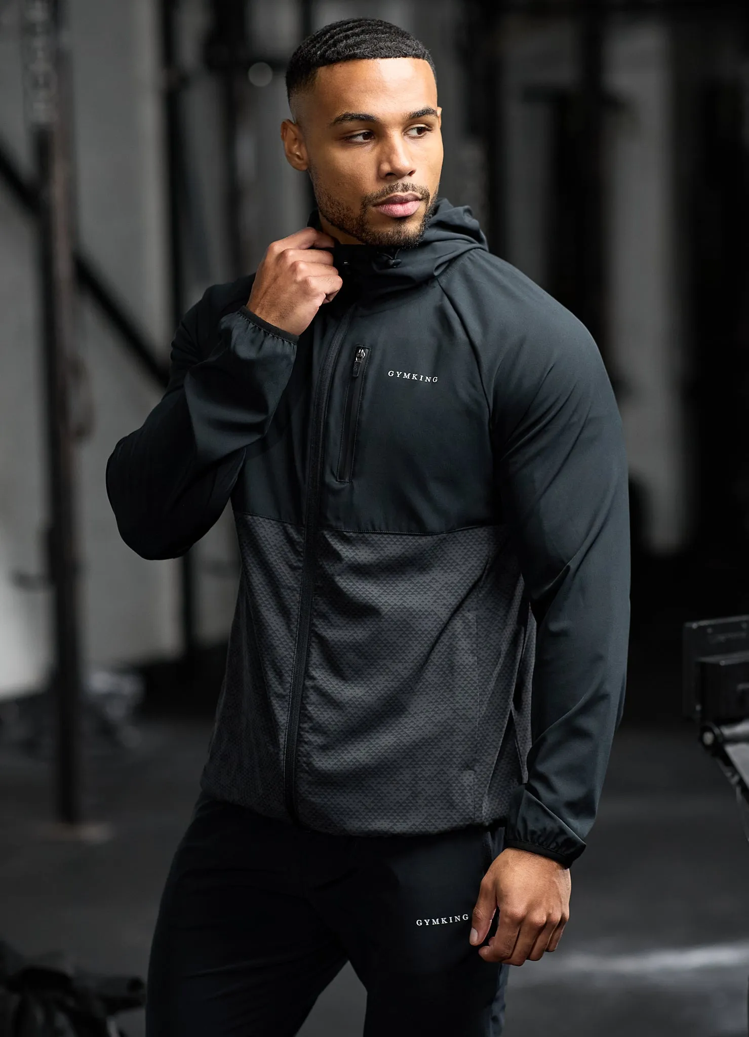 Gym King Enigma Full Zip Hood Tracksuit - Black sold by The Gym King product image thumbnail 3