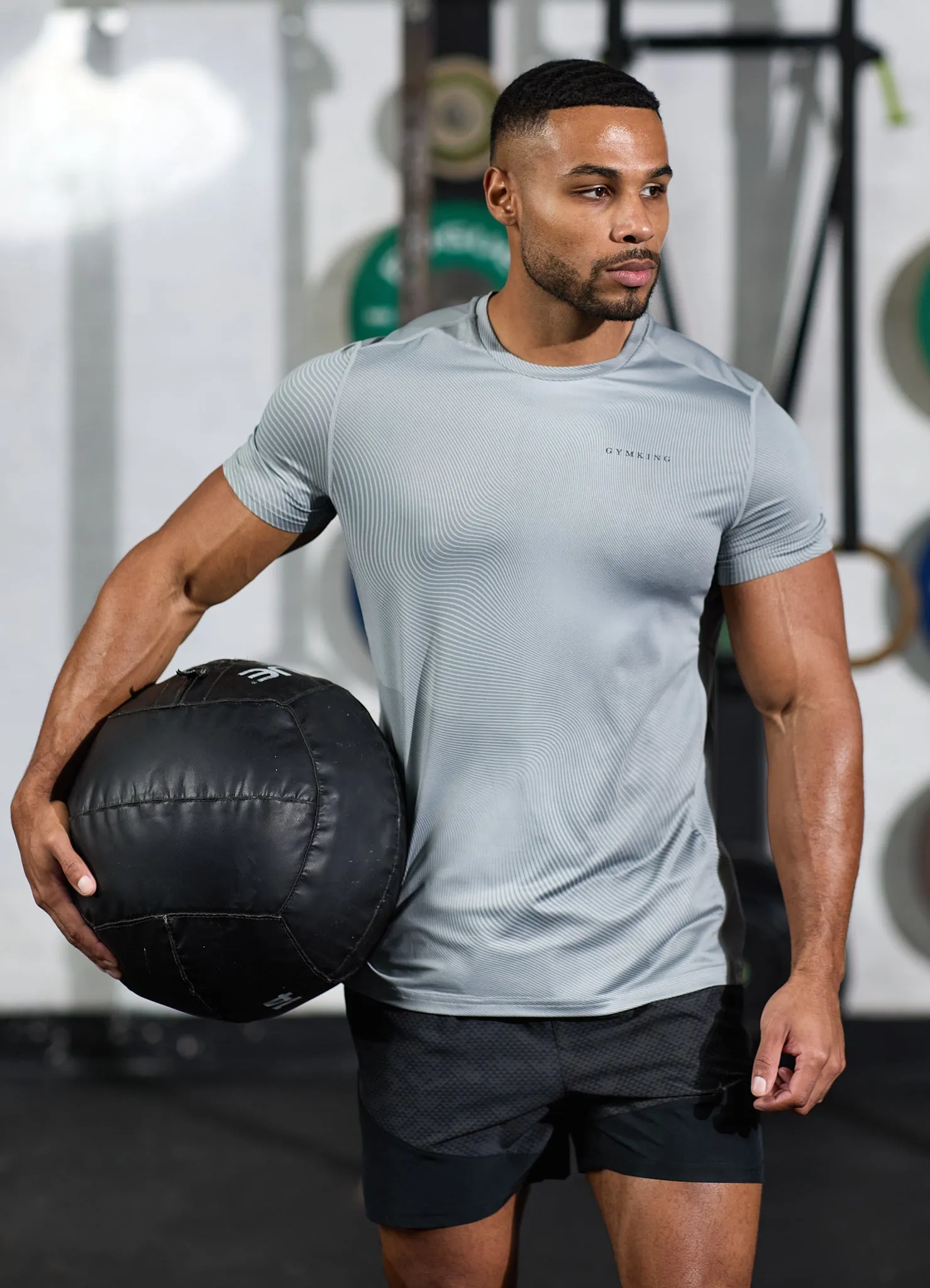 Gym King Enigma Abstract Tee - Urban Grey sold by The Gym King