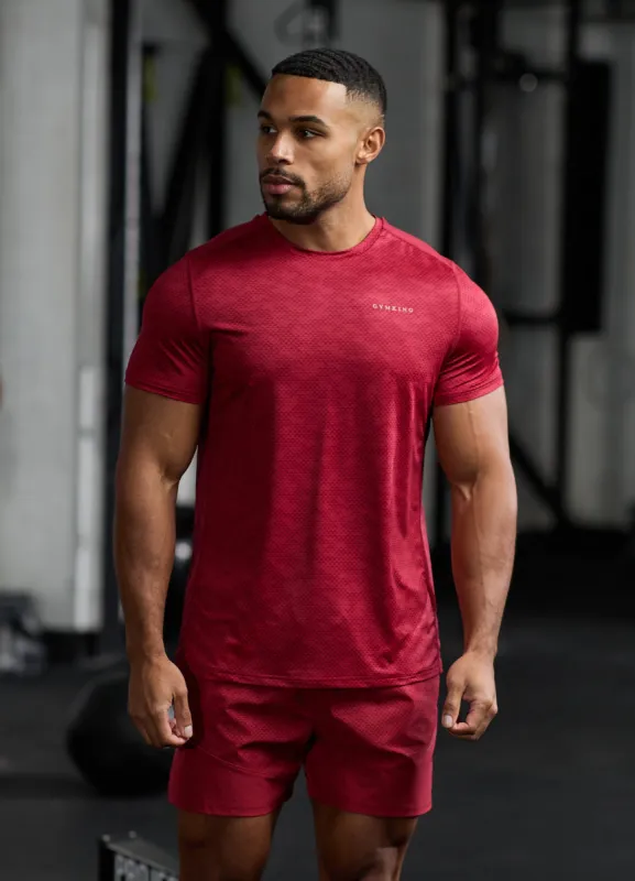Gym King Enigma AOP Tee - Deep Red sold by The Gym King