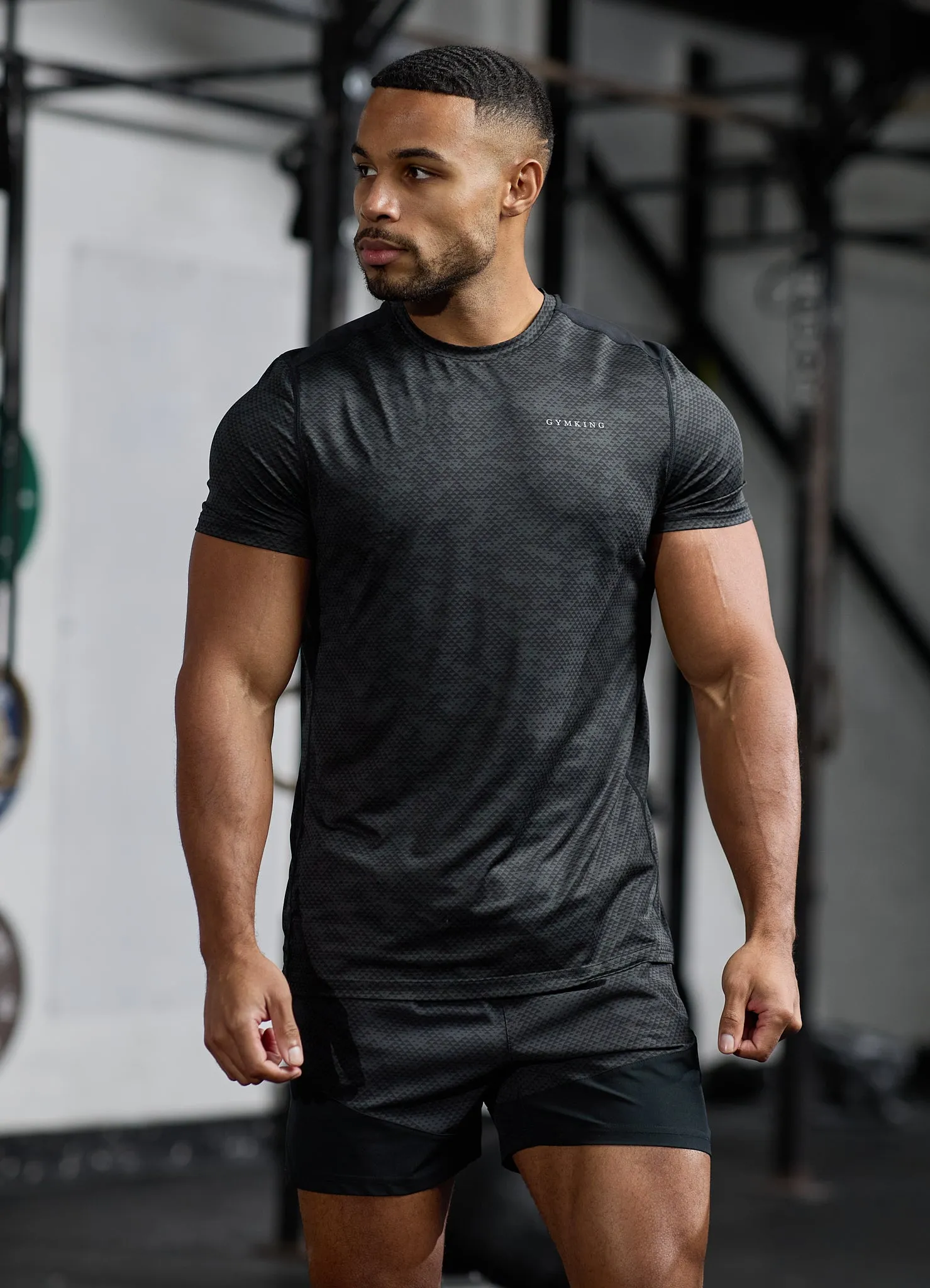Gym King Enigma AOP Tee - Black sold by The Gym King