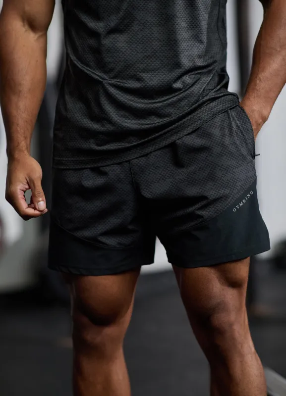 Gym King Enigma AOP Short - Black sold by The Gym King