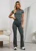 Gym King 365 Flared Yoga Legging - Green Smoke sold by The Gym King