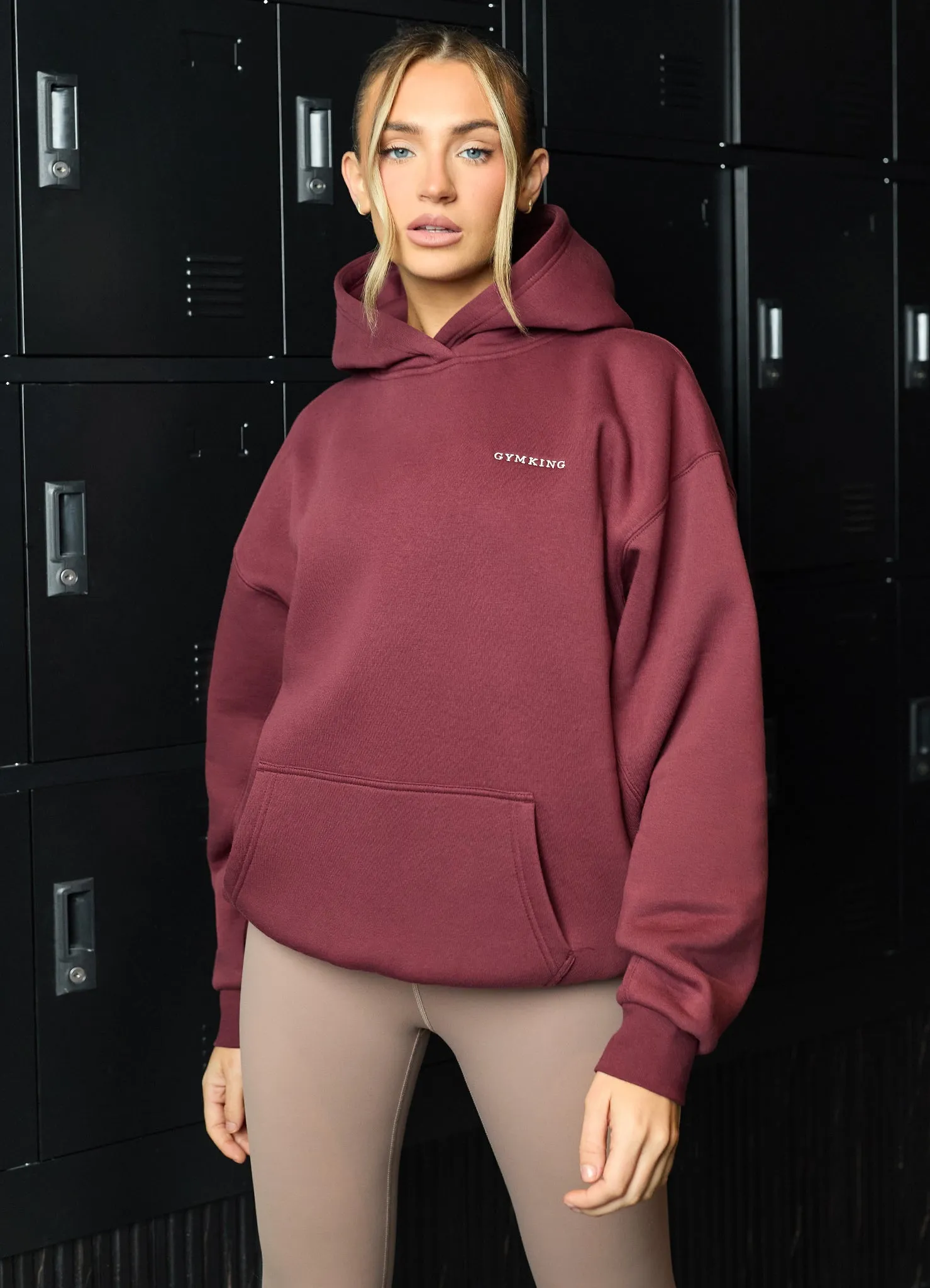 Gym King 365 Relaxed Fit Fleece Hood - Burgundy sold by The Gym King product image thumbnail 4