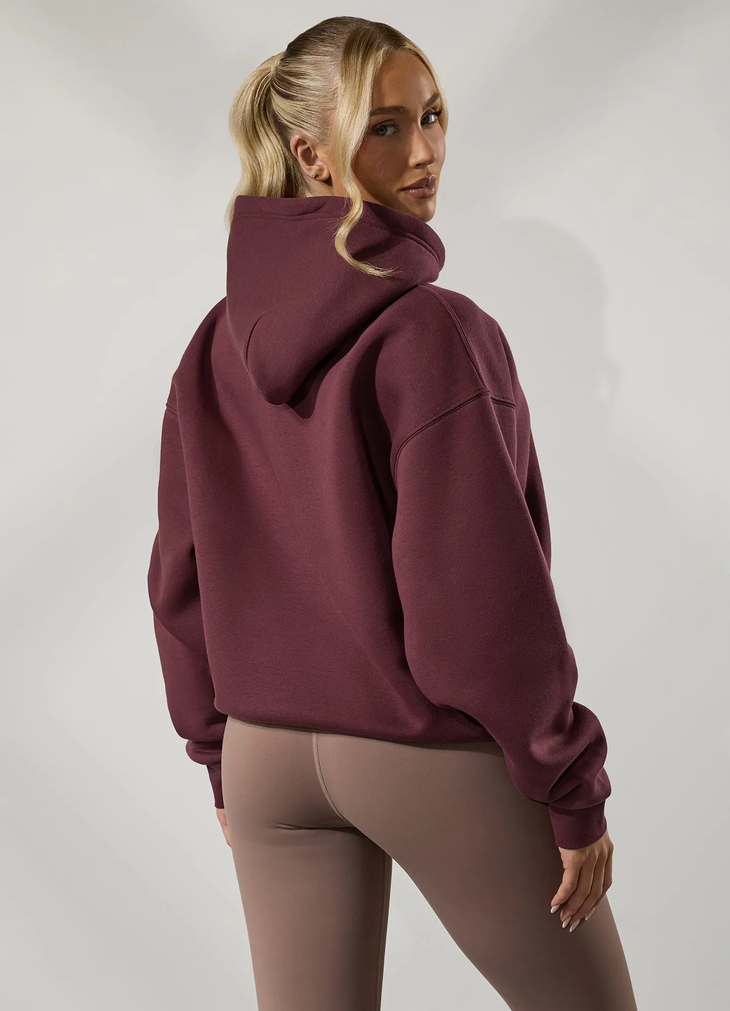 Gym King 365 Relaxed Fit Fleece Hood - Burgundy sold by The Gym King product image thumbnail 3