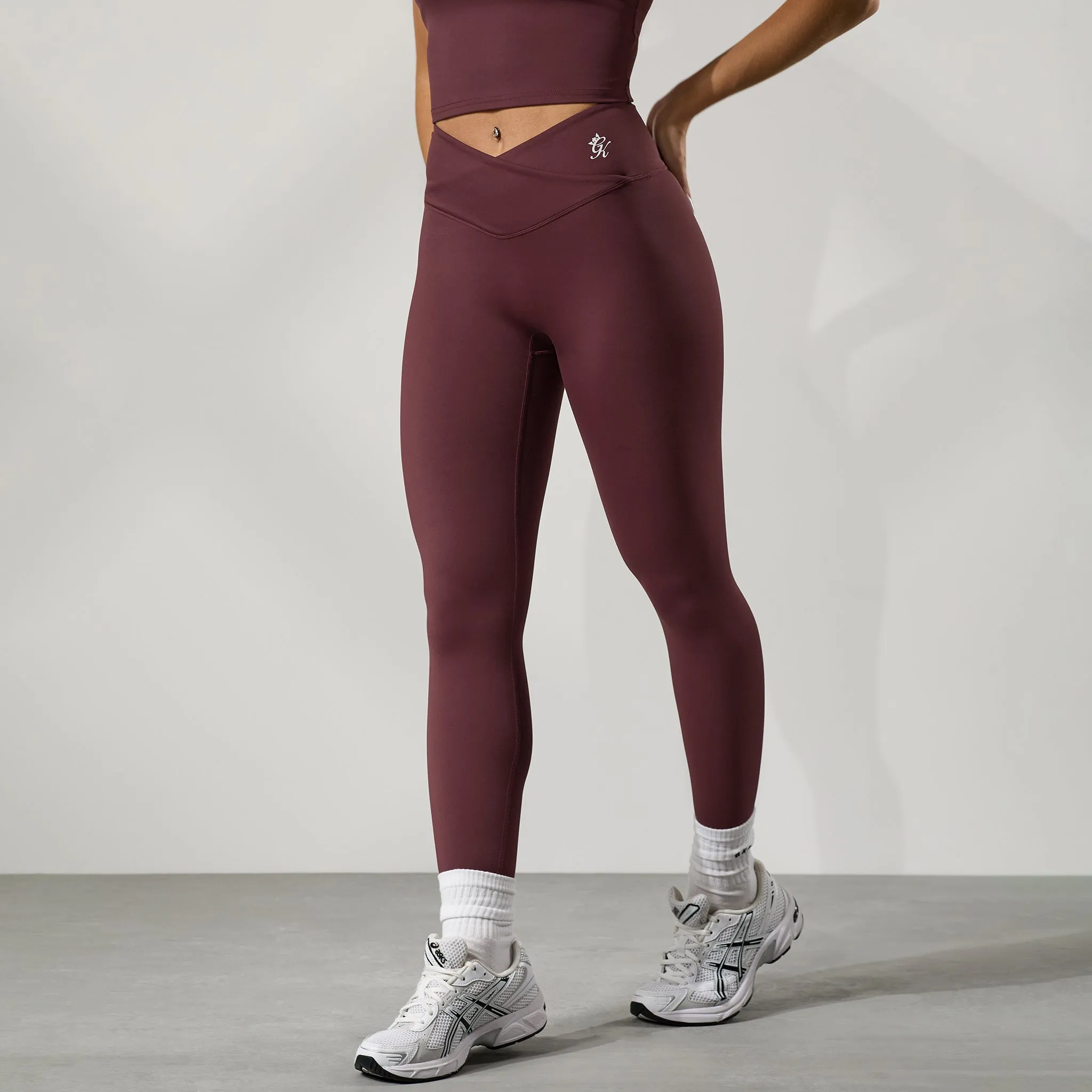 Gym King 365 Wrap Over Legging - Burgundy sold by The Gym King product image thumbnail 2
