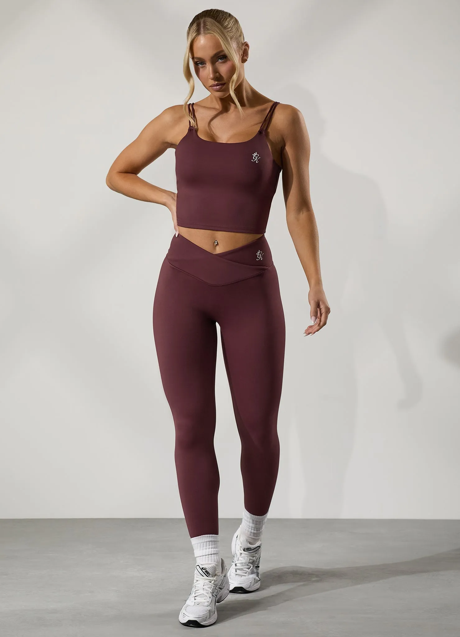 Gym King 365 Wrap Over Legging - Burgundy sold by The Gym King product image thumbnail 4
