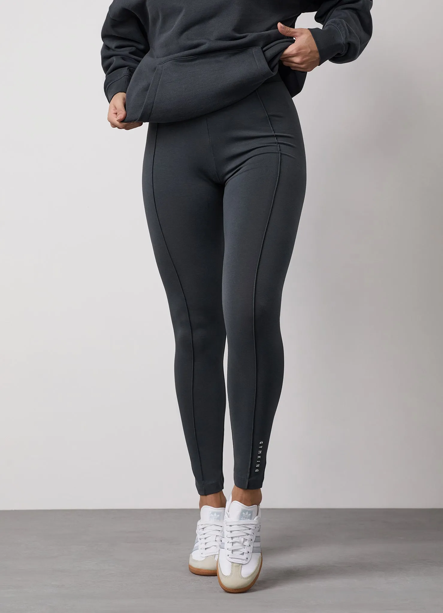 Gym King Shadow Jersey Legging - Oyster Grey sold by The Gym King product image thumbnail 4