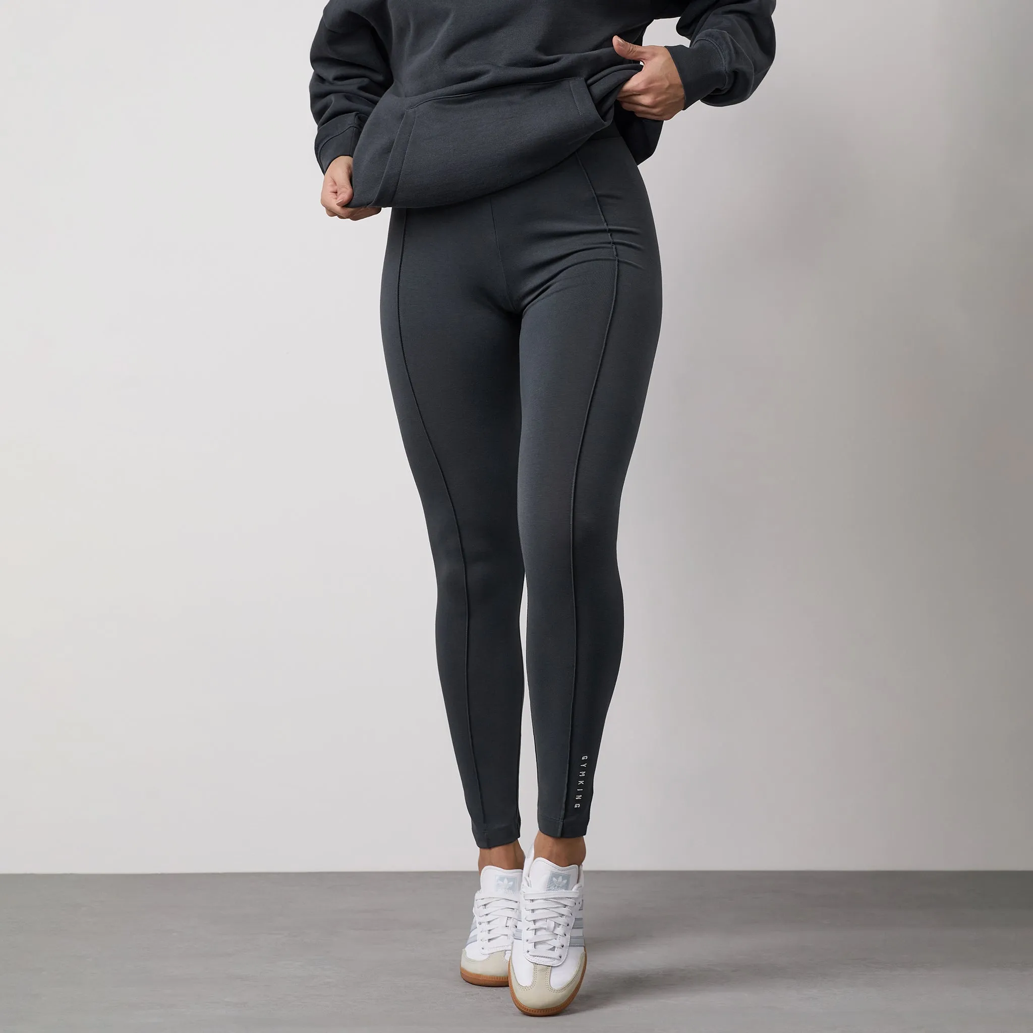Gym King Shadow Jersey Legging - Oyster Grey sold by The Gym King product image thumbnail 2