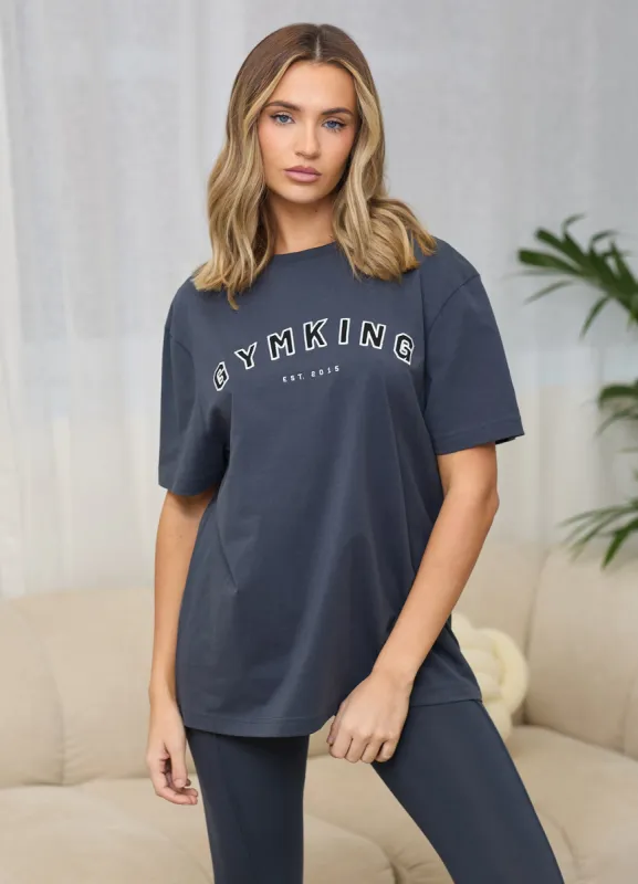 Gym King Shadow Jersey BF Tee - Midnight Blue sold by The Gym King
