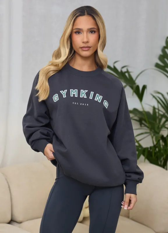 Gym King Shadow Oversized Crew - Midnight Blue sold by The Gym King