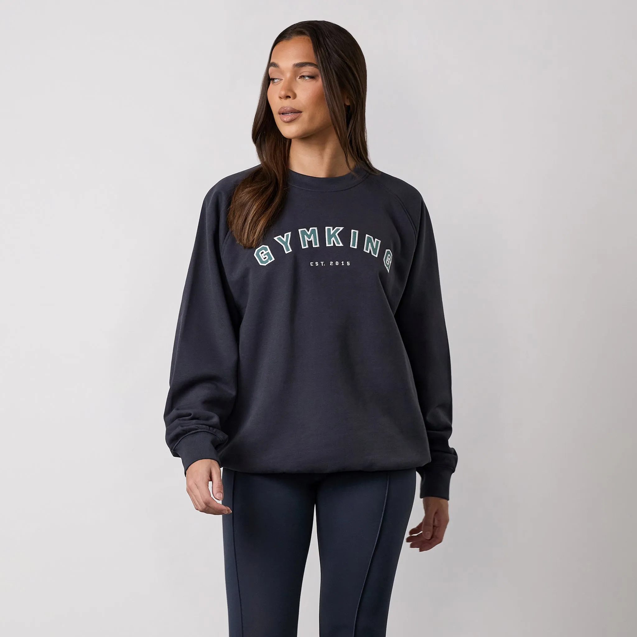 Gym King Shadow Oversized Crew - Midnight Blue sold by The Gym King product image thumbnail 2